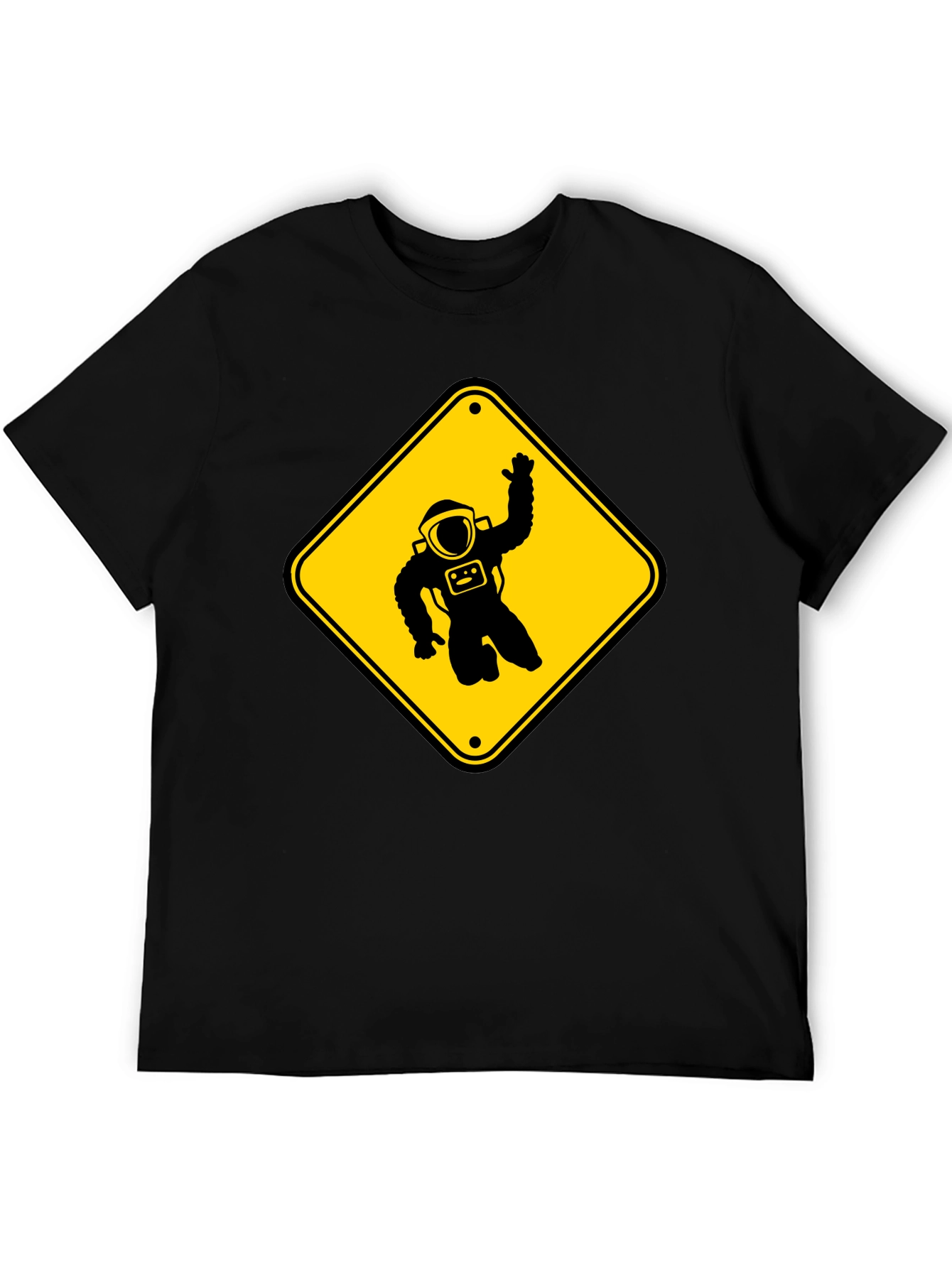 Astronaut Crossing Black T-Shirt