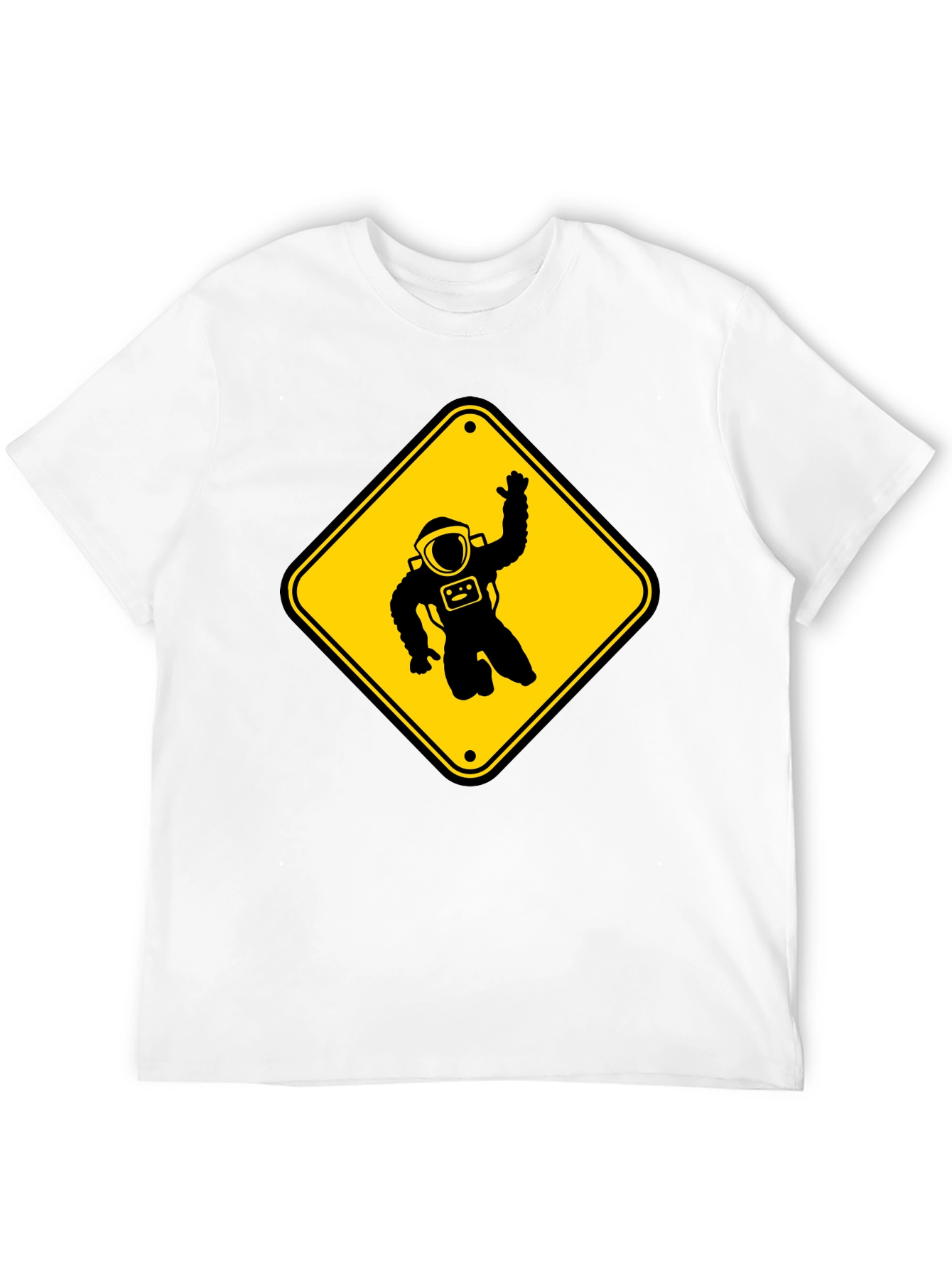 Astronaut Crossing Black T-Shirt