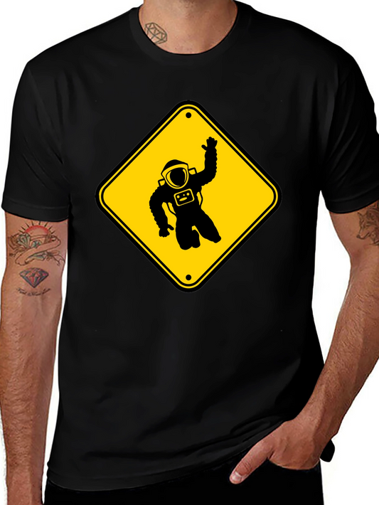 Astronaut Crossing Black T-Shirt