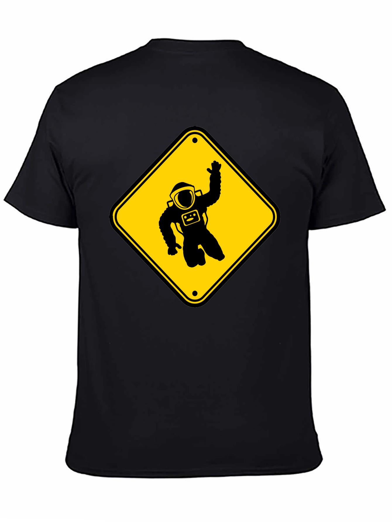 Astronaut Crossing Black T-Shirt