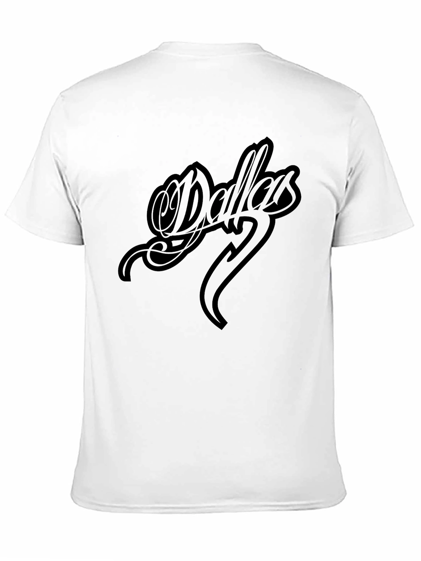 Dallas Script Black T-Shirt - Stylish Graphic Tee