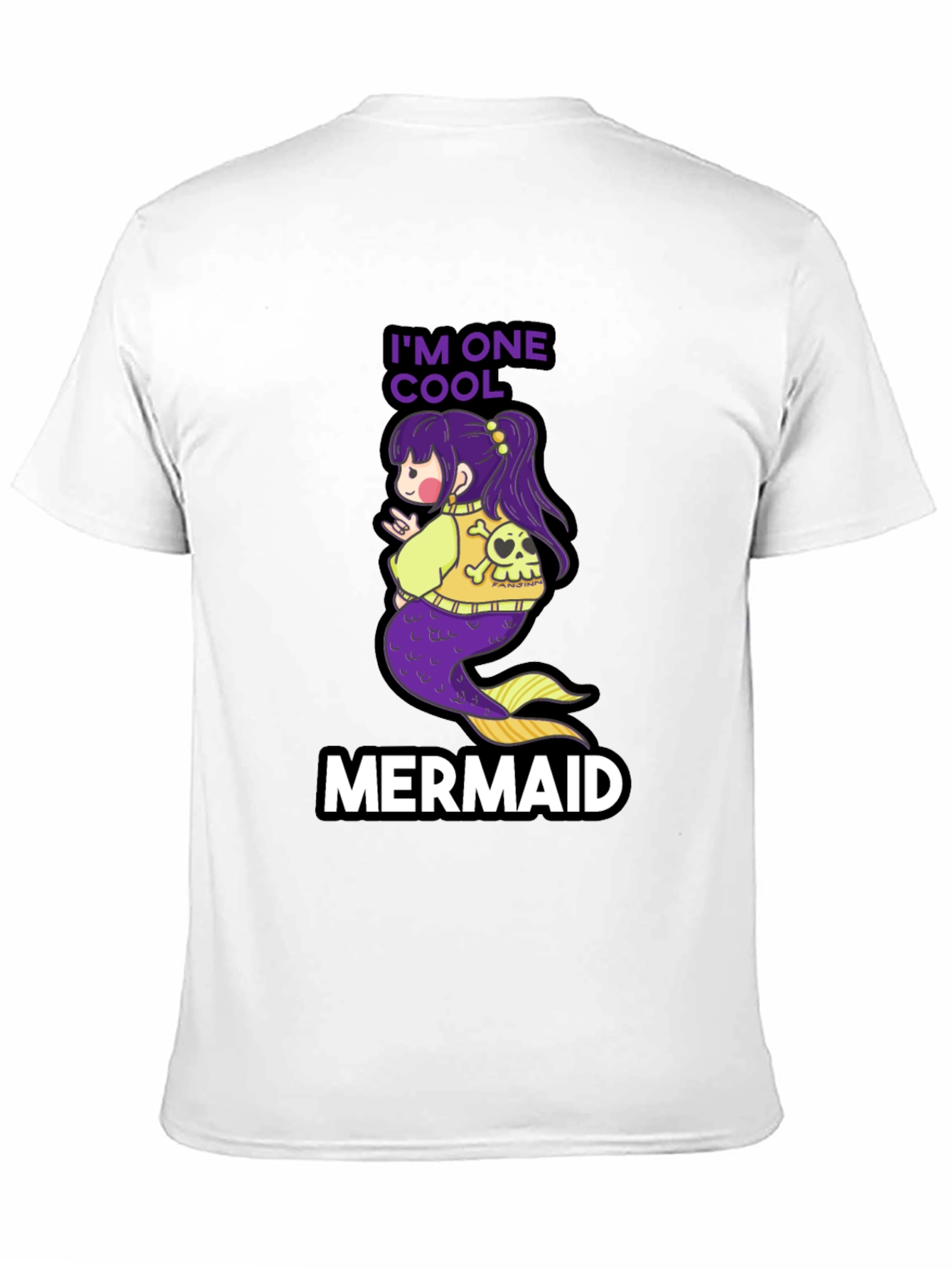 Cool Mermaid T-Shirt - Black Cotton Tee