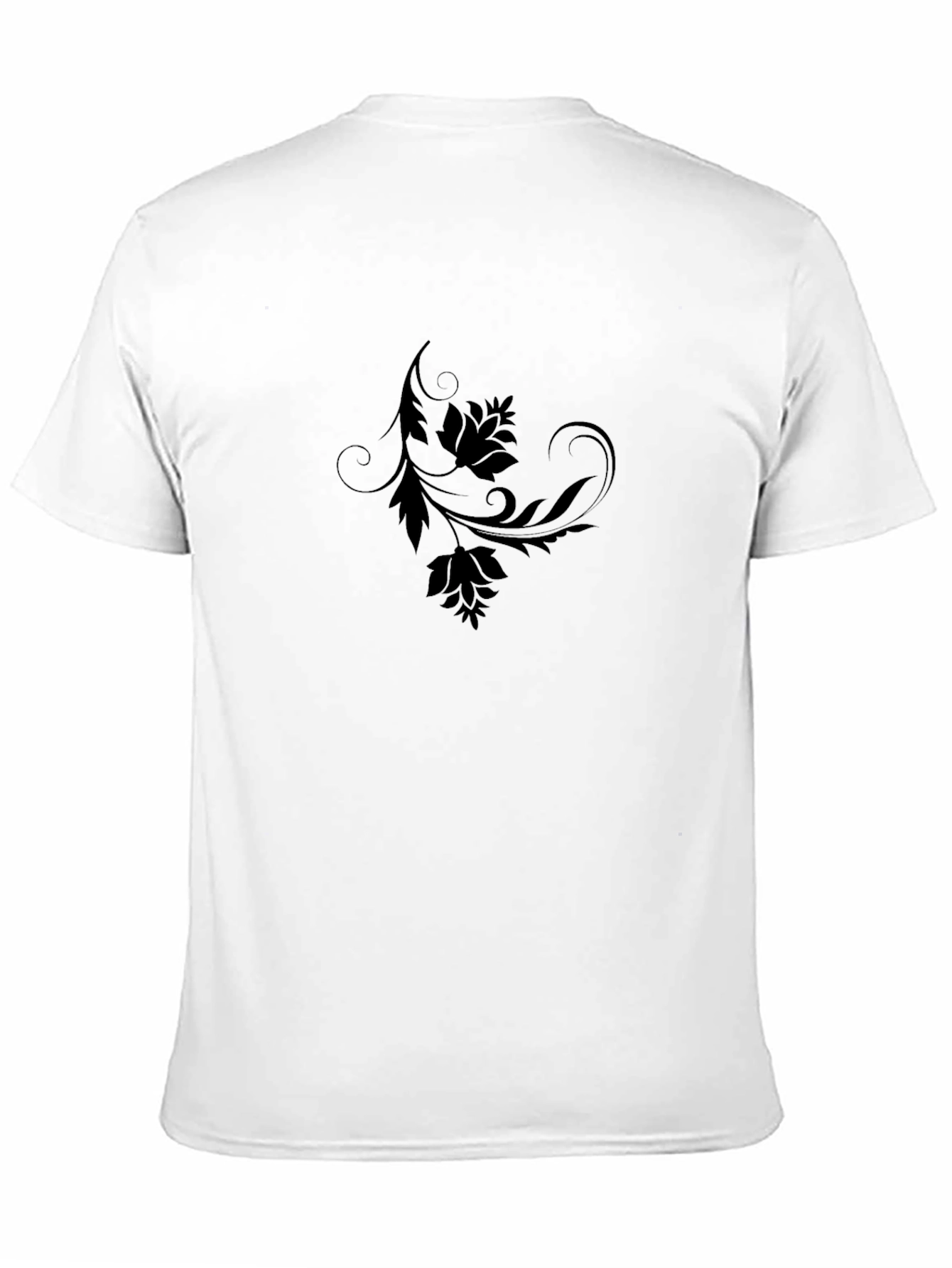 Elegant Black Floral Graphic T-Shirt