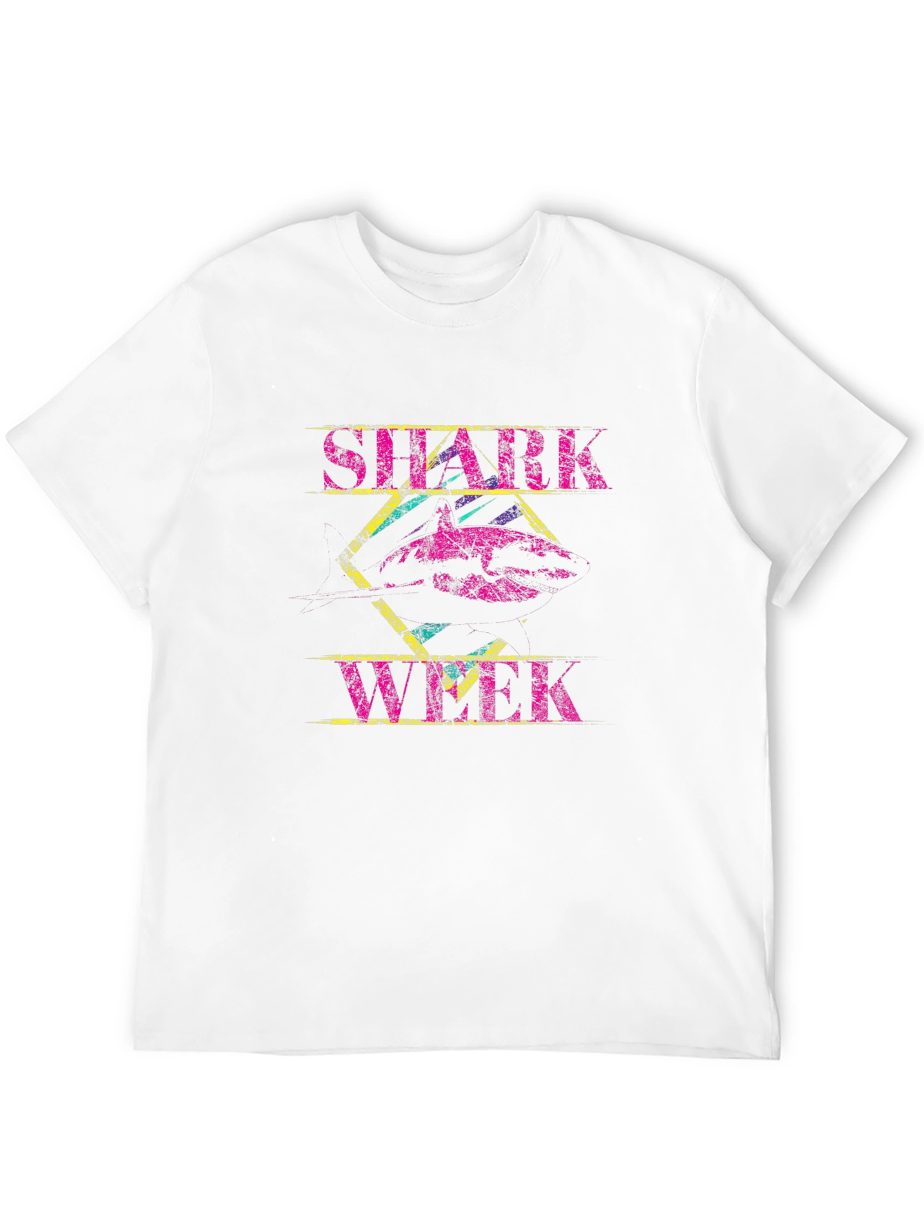 Shark Week Graphic Print Black T-Shirt