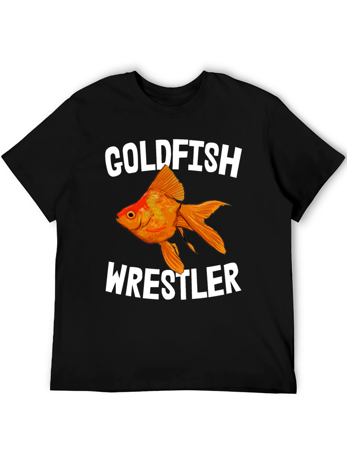 Goldfish Wrestler Black T-Shirt