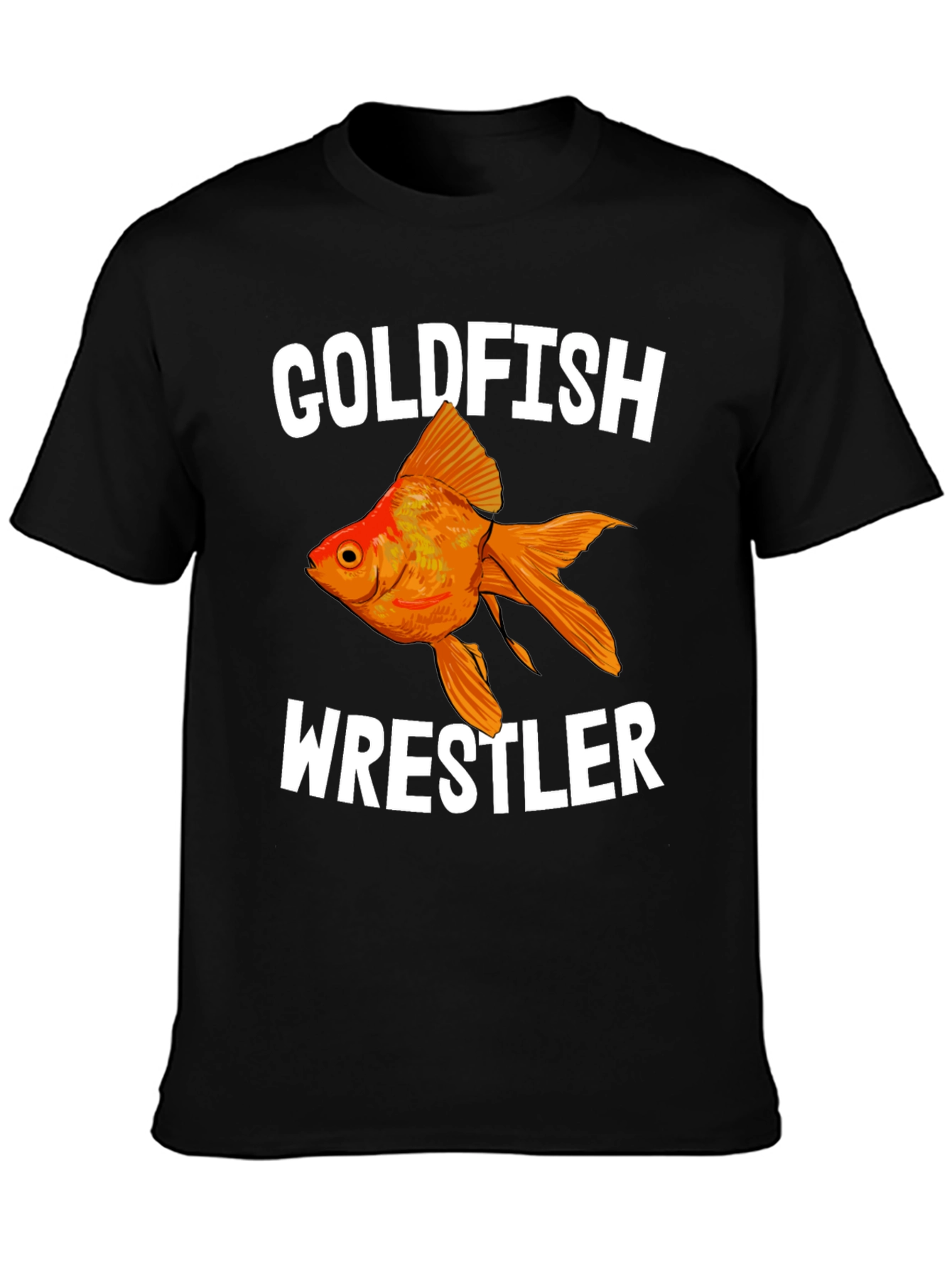 Goldfish Wrestler Black T-Shirt