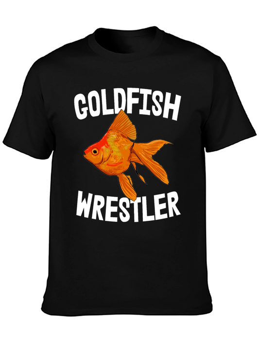 Goldfish Wrestler Black T-Shirt