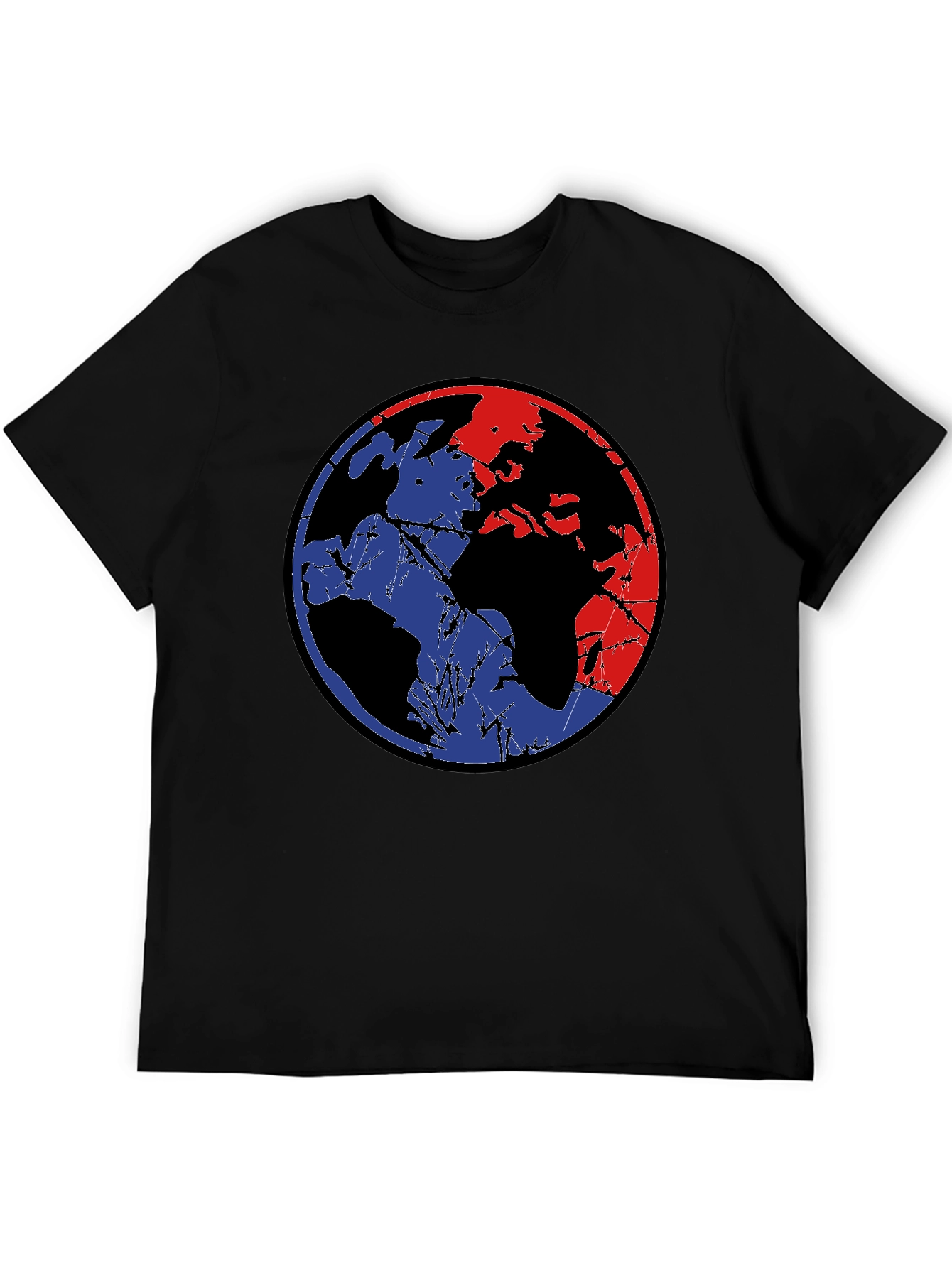 Retro Globe Graphic Tee - Black