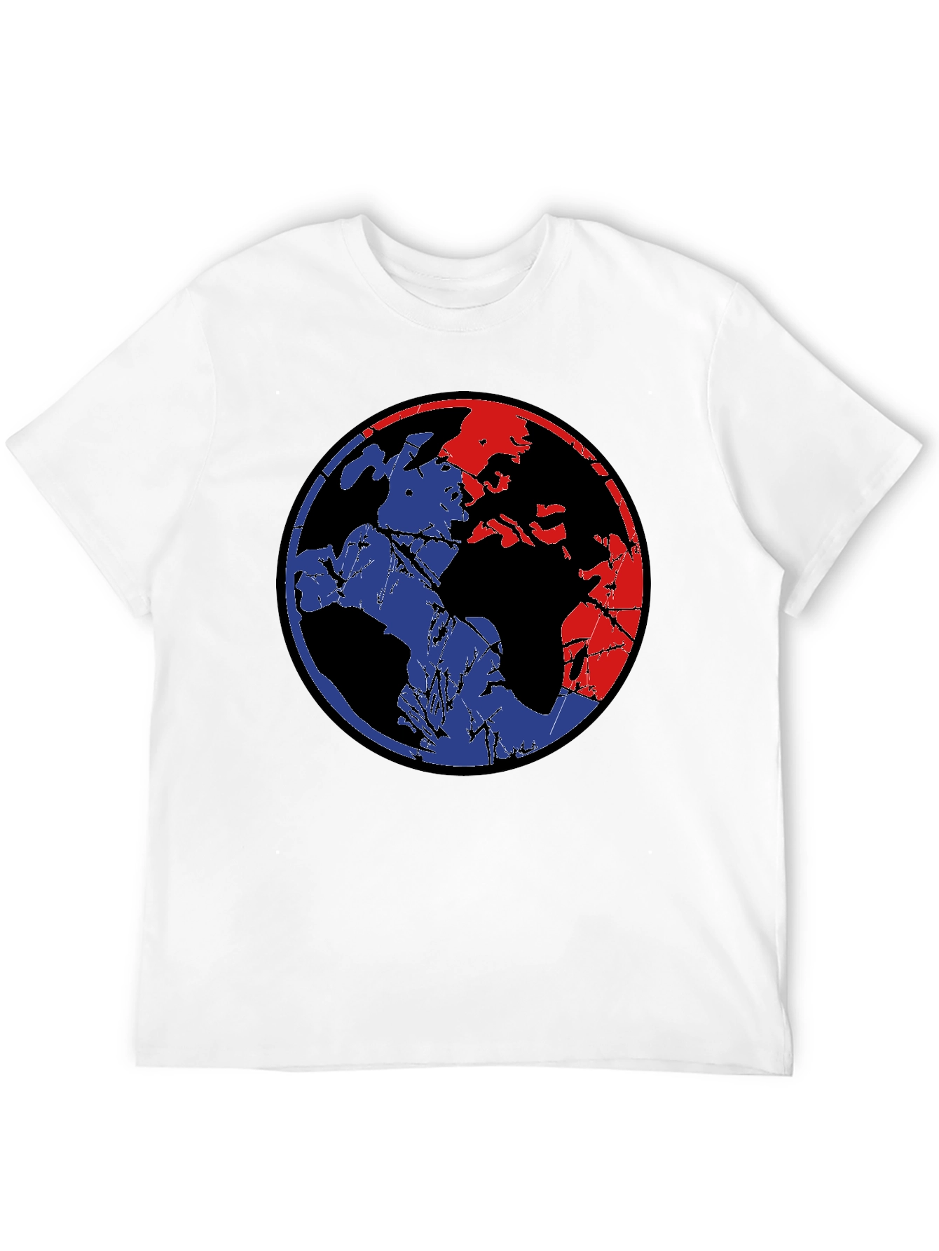 Retro Globe Graphic Tee - Black
