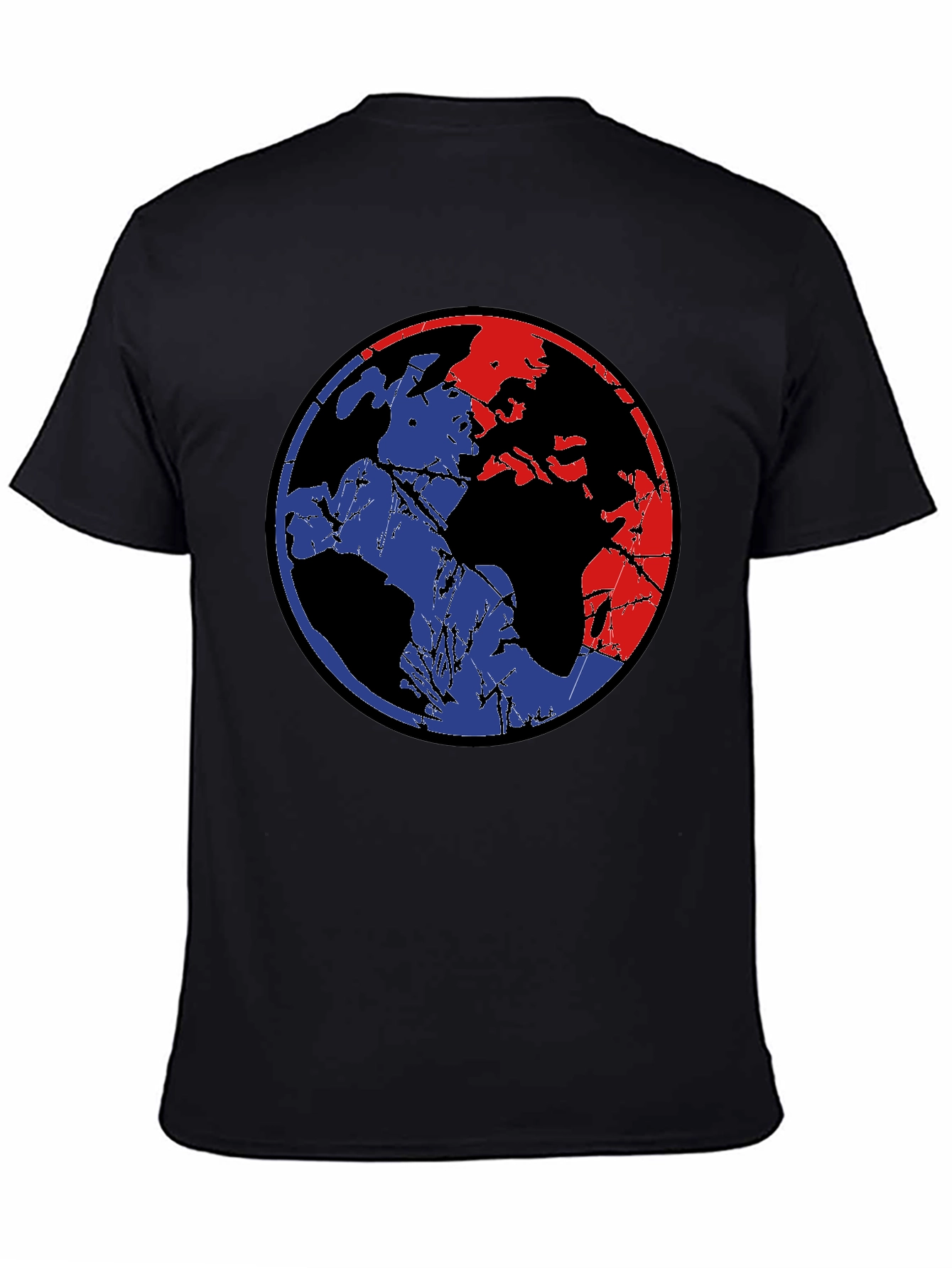 Retro Globe Graphic Tee - Black