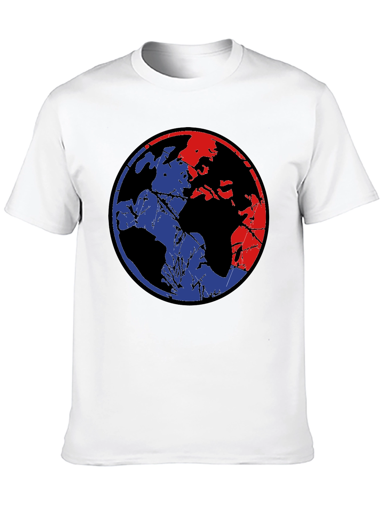 Retro Globe Graphic Tee - Black