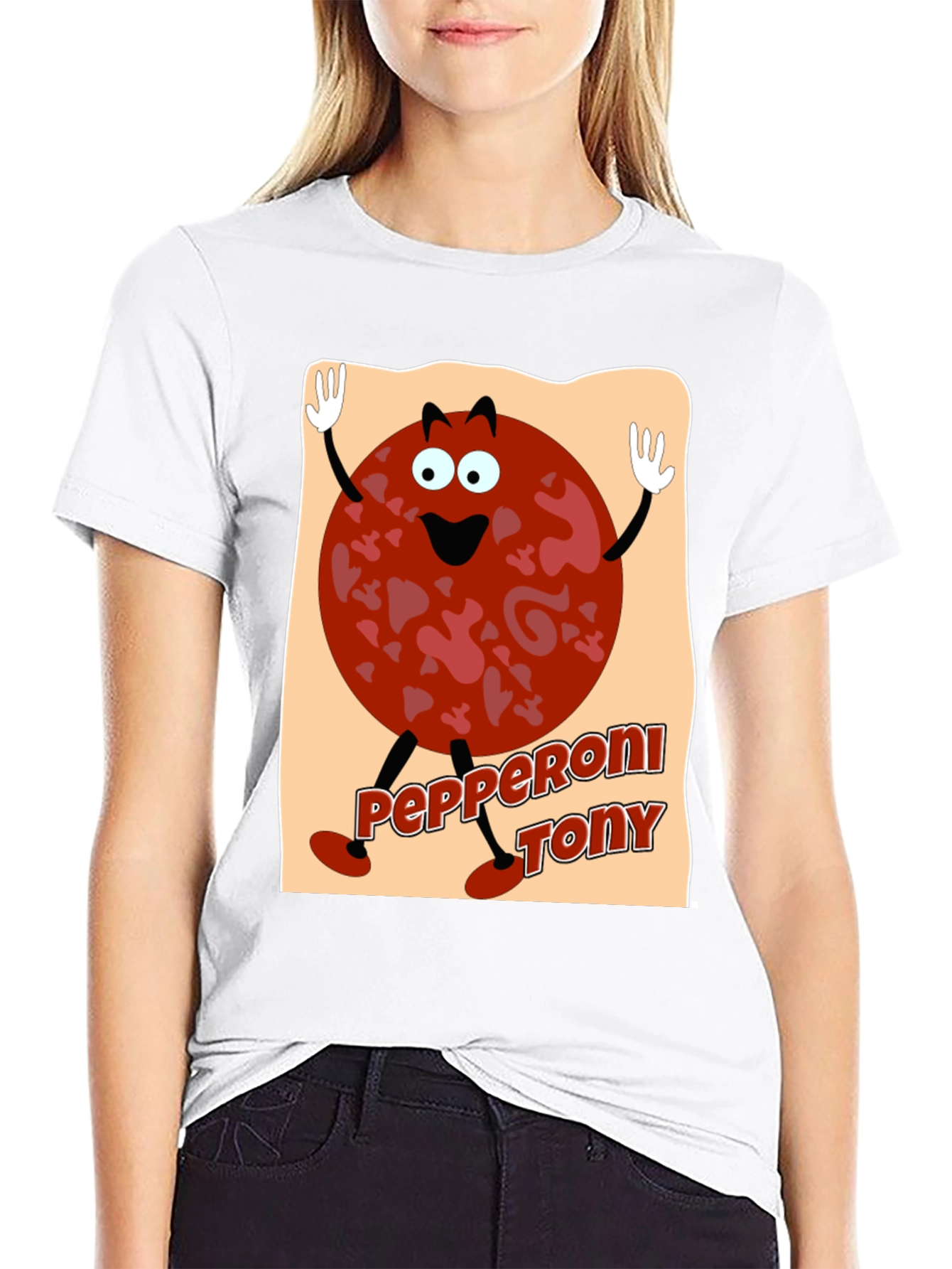 Pepperoni Tony Graphic T-Shirt - Fun & Unique Design