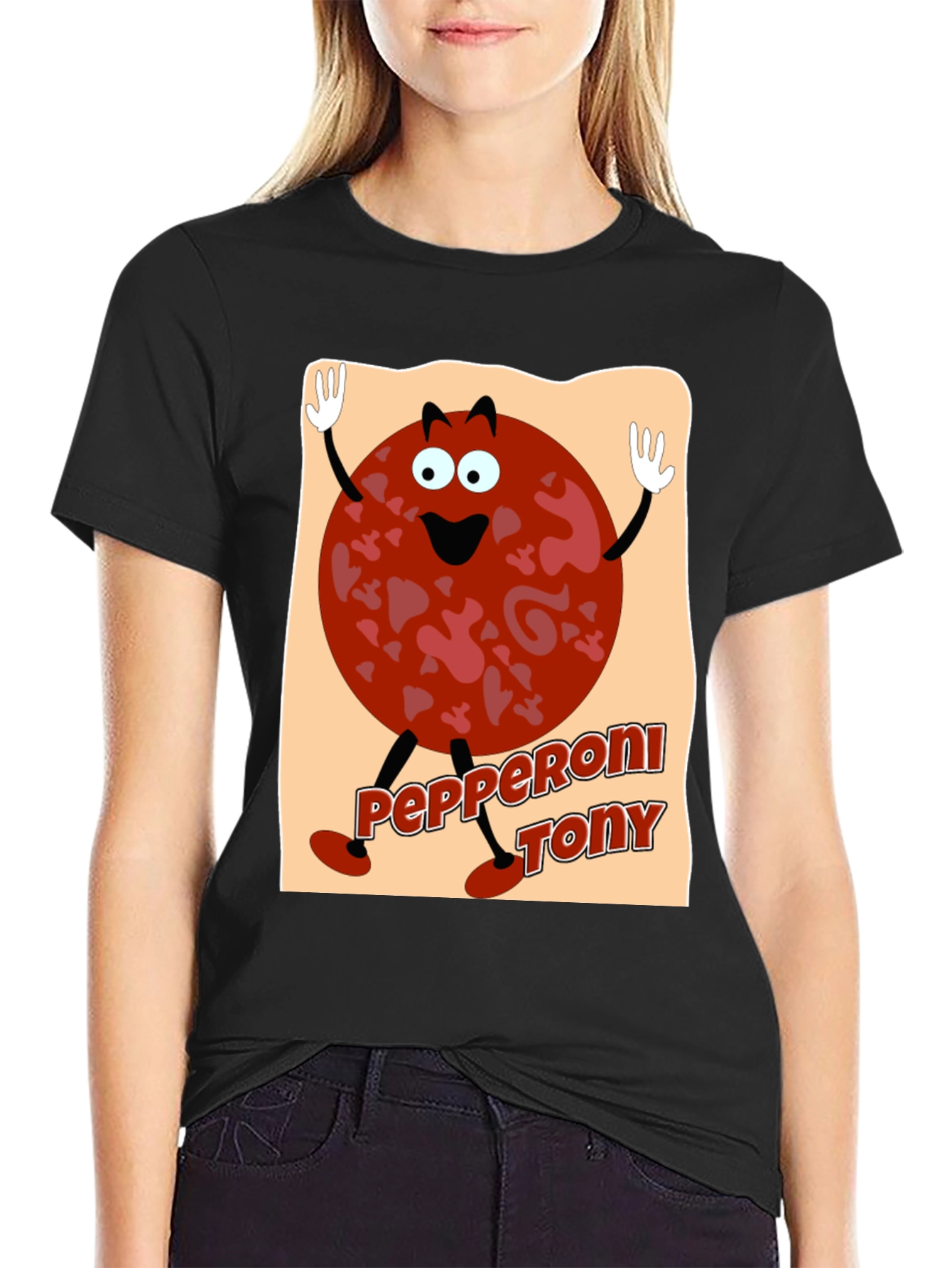 Pepperoni Tony Graphic T-Shirt - Fun & Unique Design