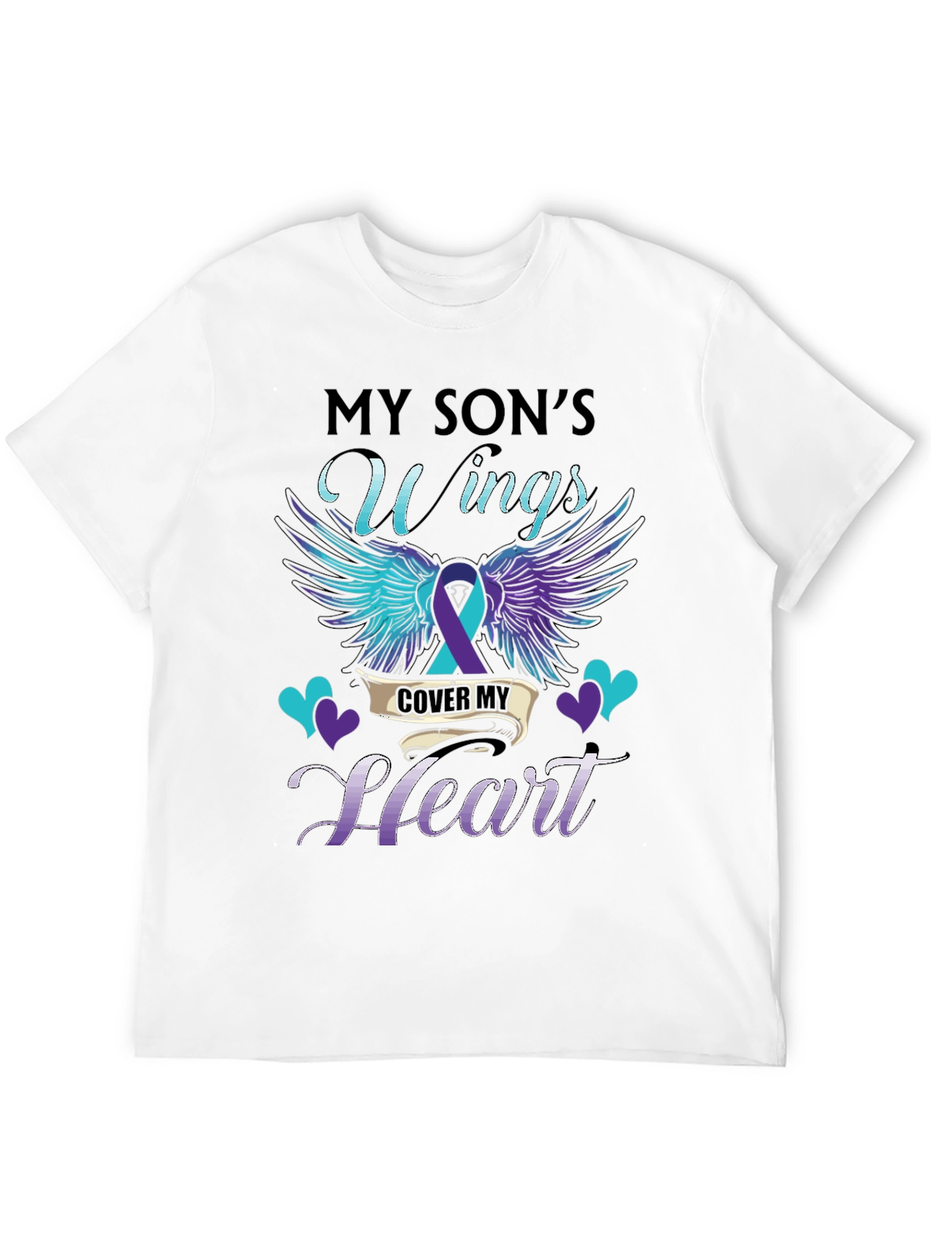 My Sons Wings Cover My Heart Graphic Tee