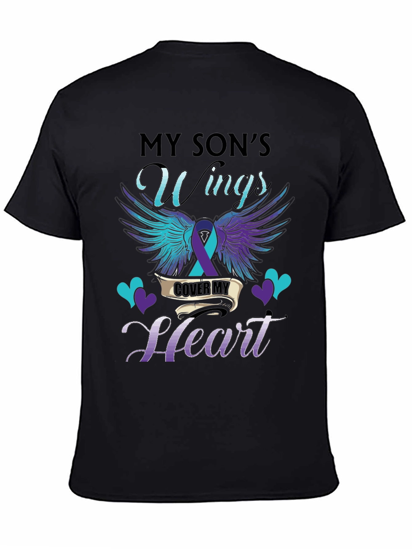 My Sons Wings Cover My Heart Graphic Tee