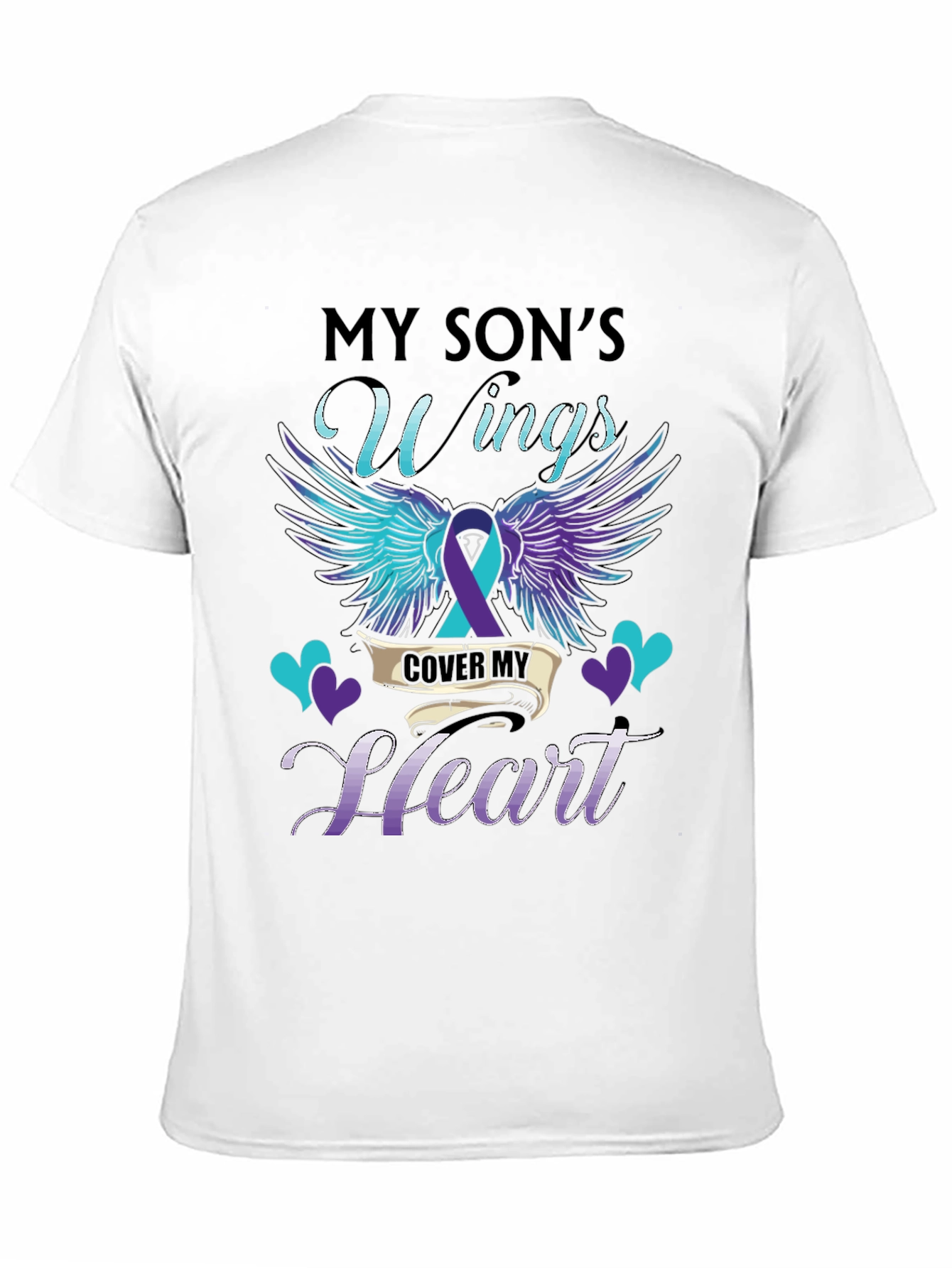 My Sons Wings Cover My Heart Graphic Tee