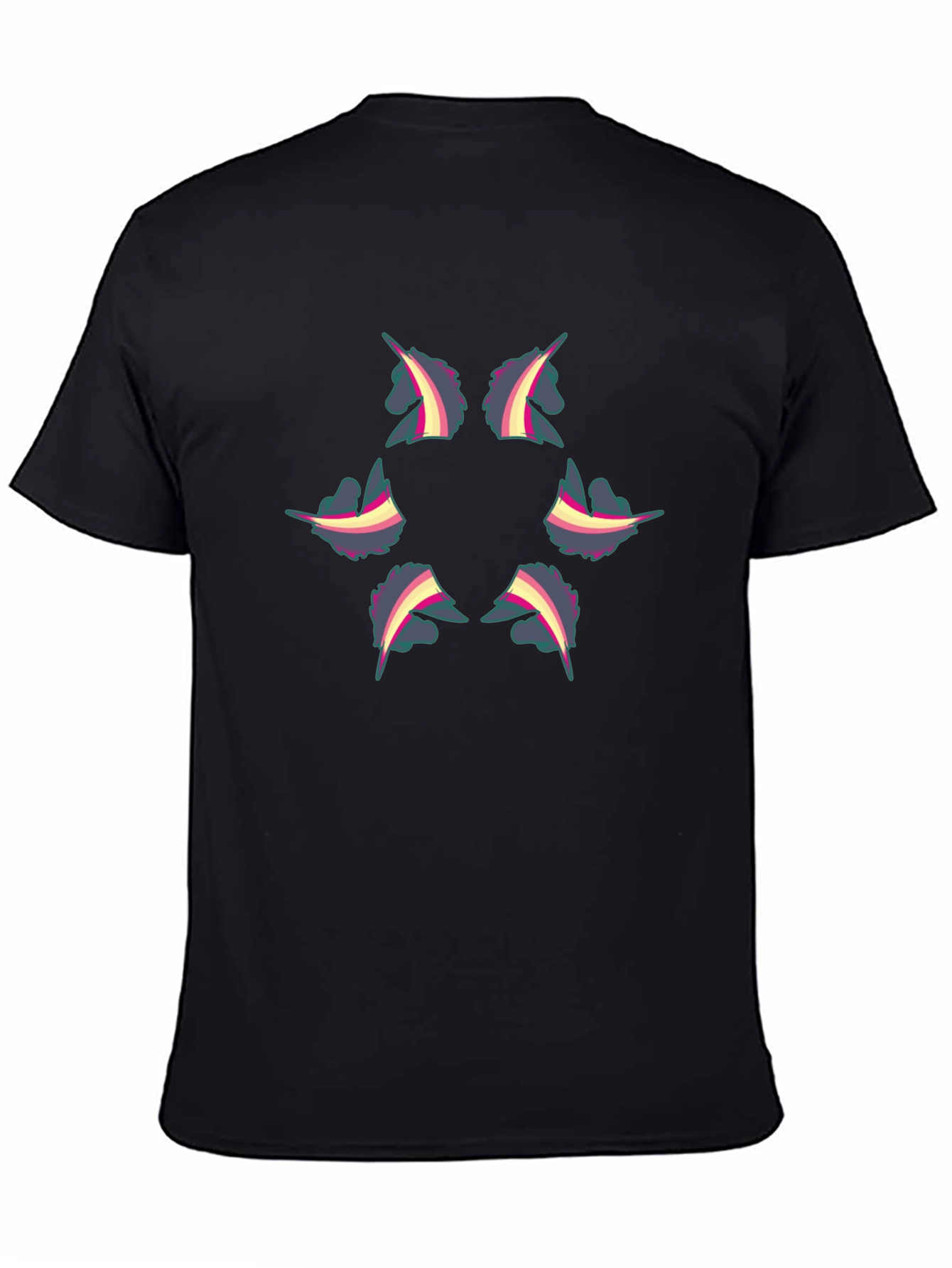 Unicorn Hexagon Black T-Shirt