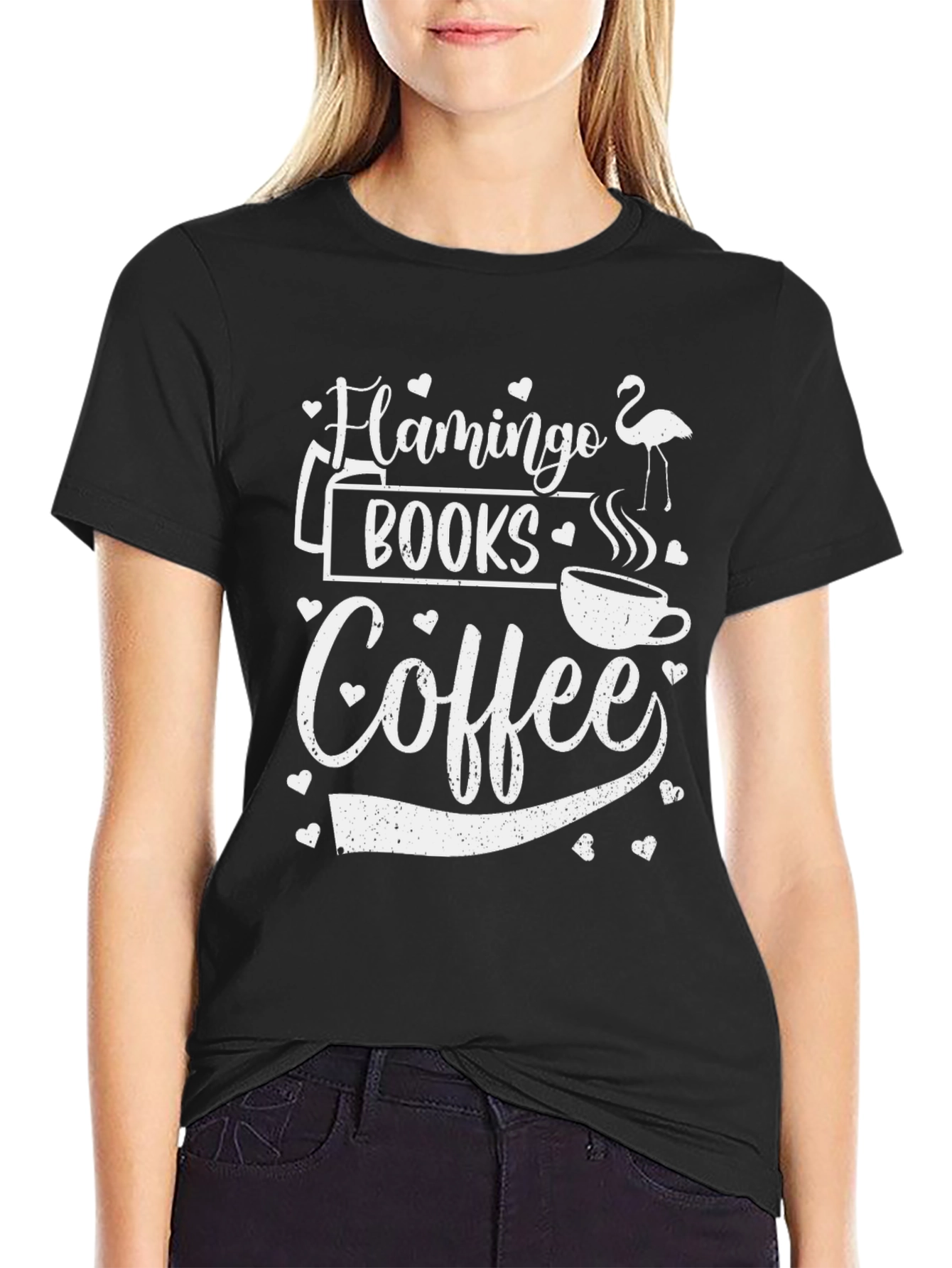 Flamingo Books Coffee T-Shirt