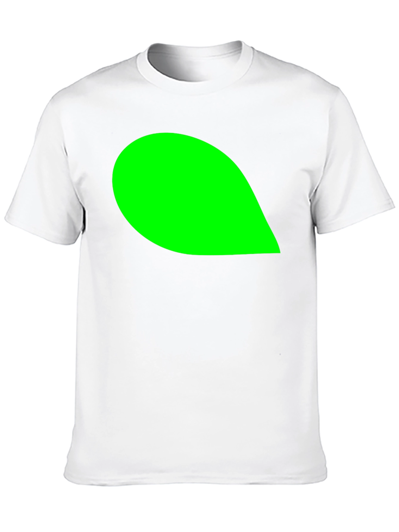 Mens Black T-Shirt with Green Leaf Graphic