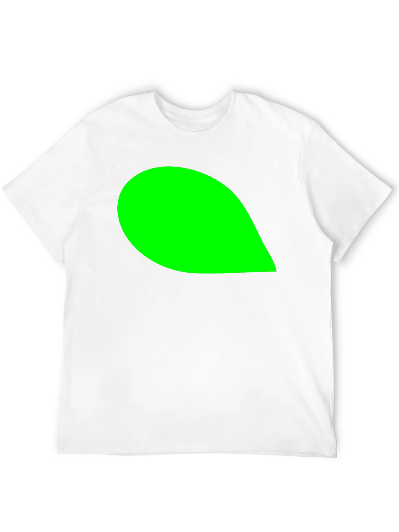 Mens Black T-Shirt with Green Leaf Graphic