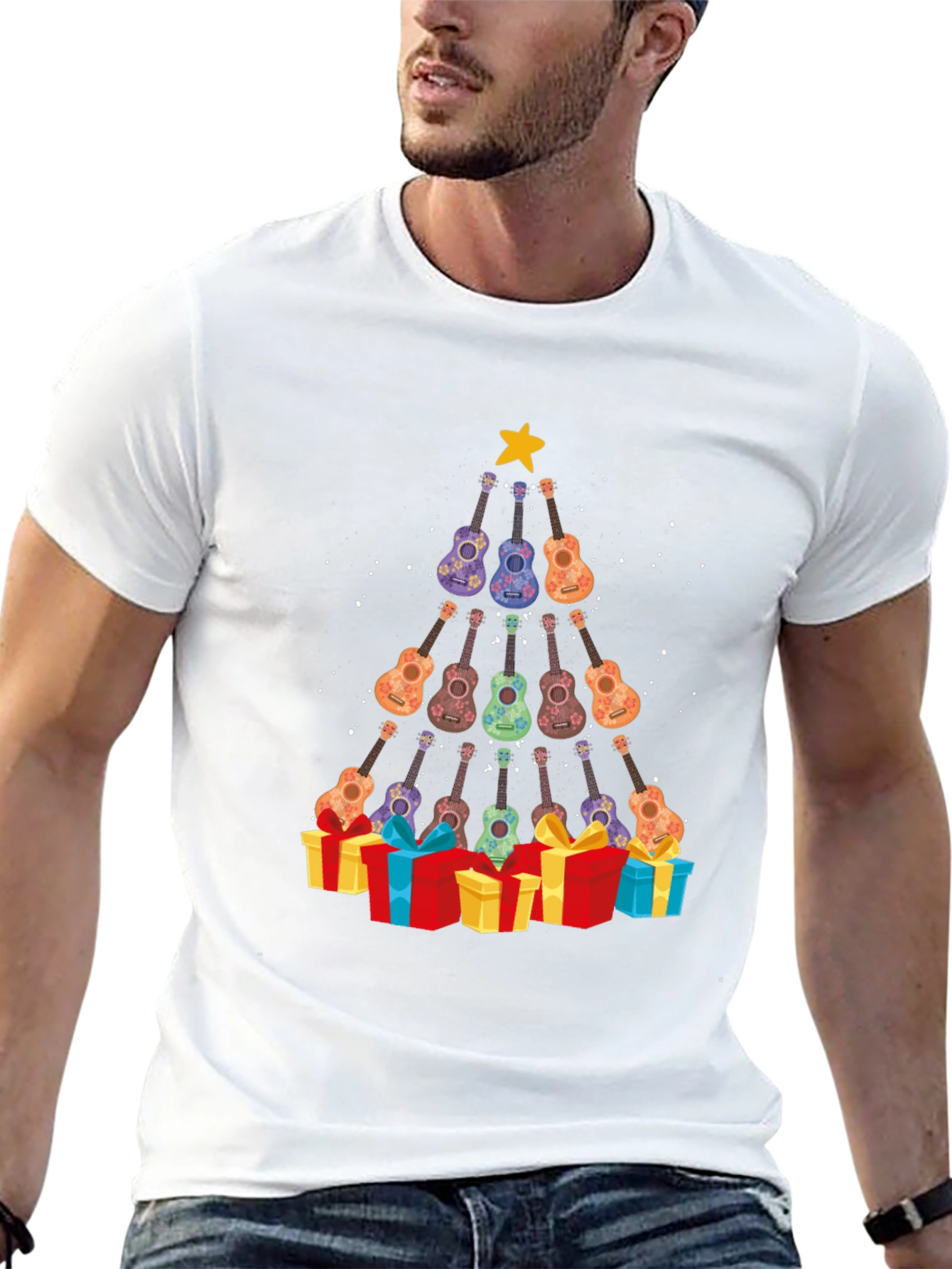 Guitar Christmas Tree T-Shirt