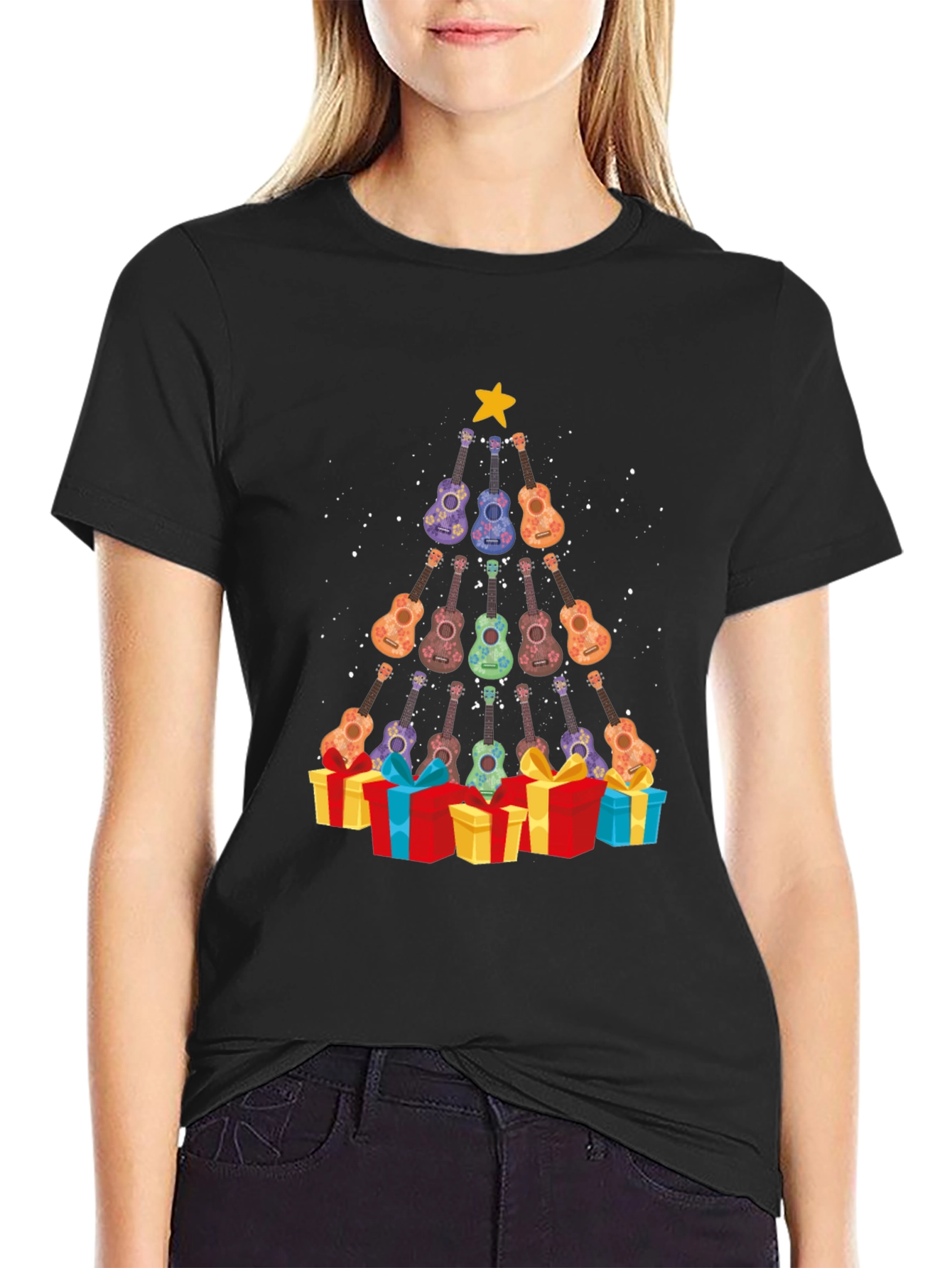 Guitar Christmas Tree T-Shirt