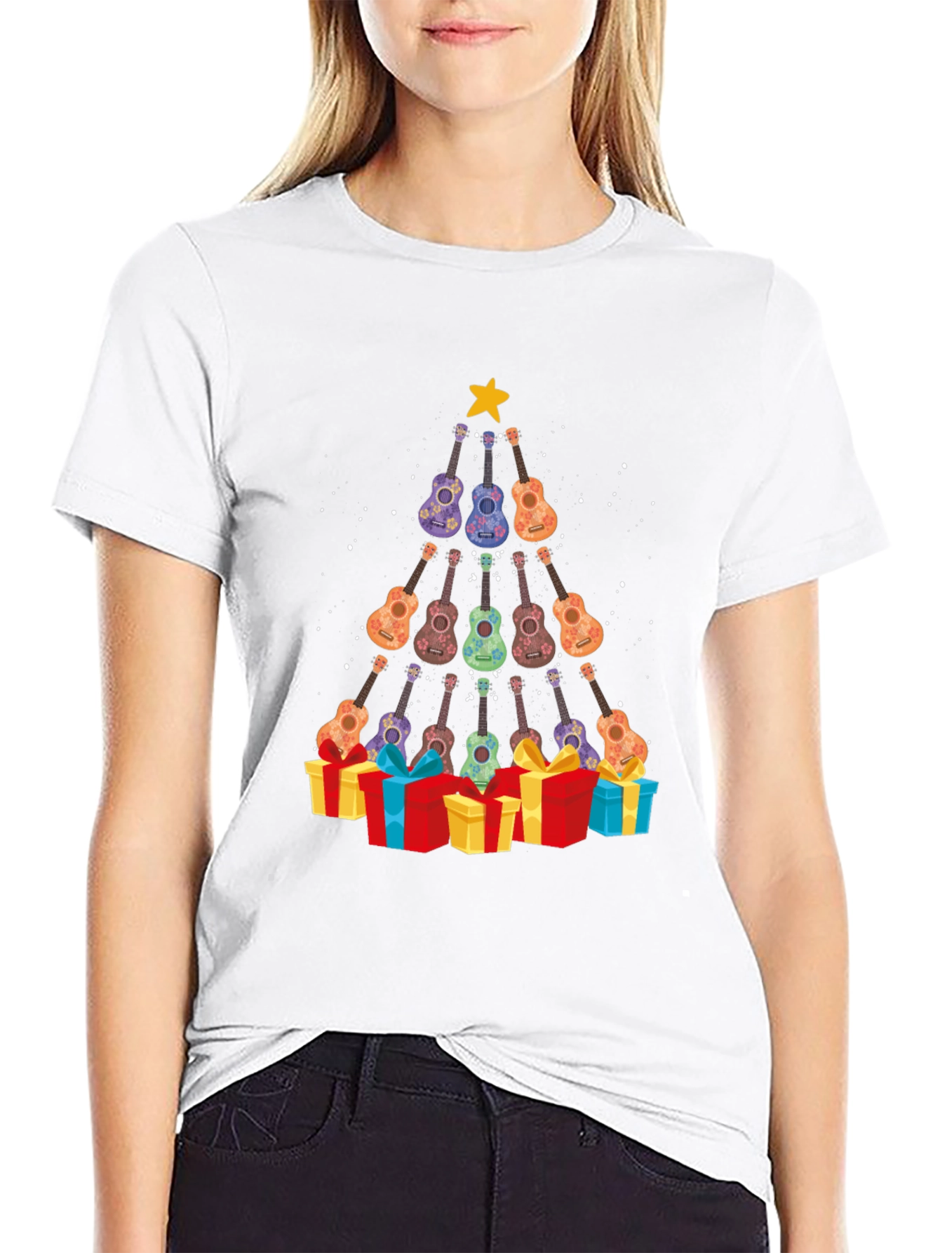 Guitar Christmas Tree T-Shirt