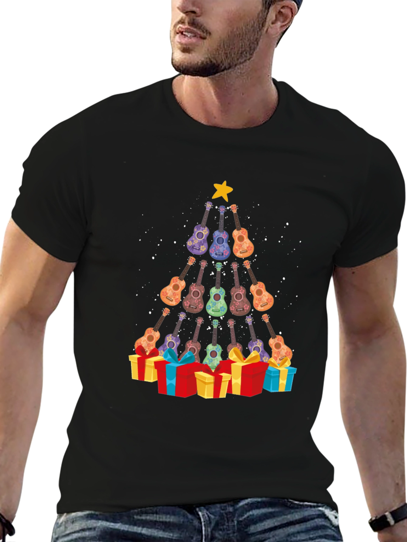 Guitar Christmas Tree T-Shirt