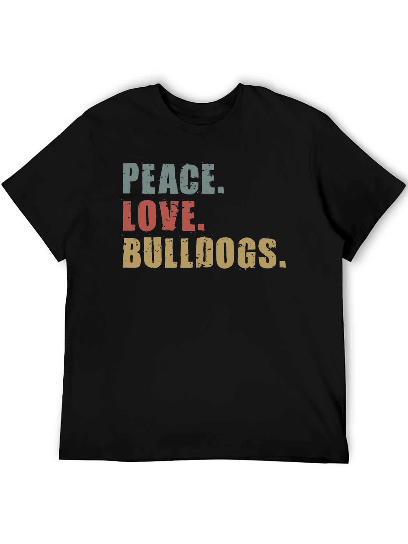 Peace Love Bulldogs Graphic Tee