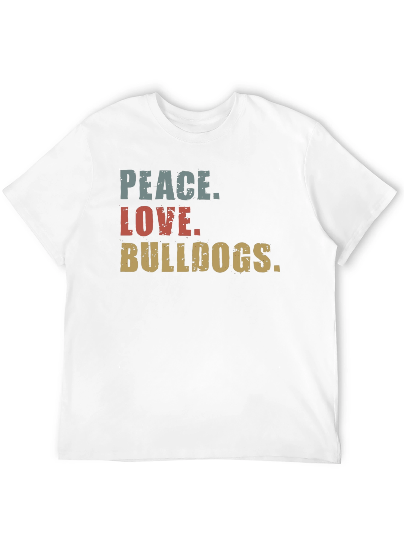 Peace Love Bulldogs Graphic Tee
