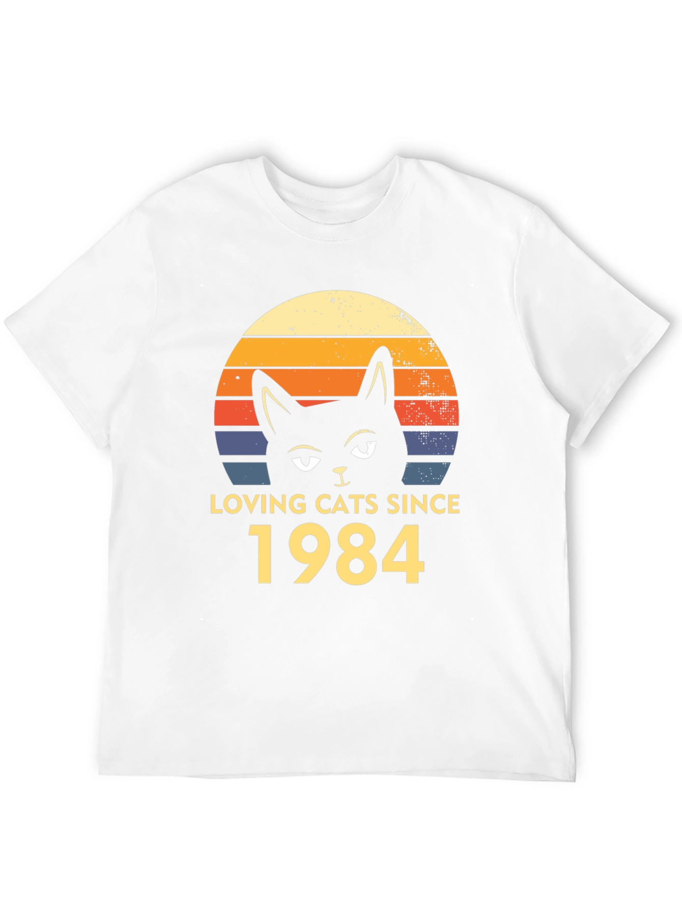 Loving Cats Since 1984 Black T-Shirt
