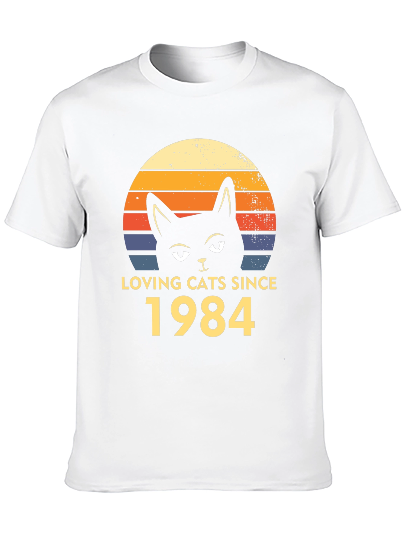Loving Cats Since 1984 Black T-Shirt