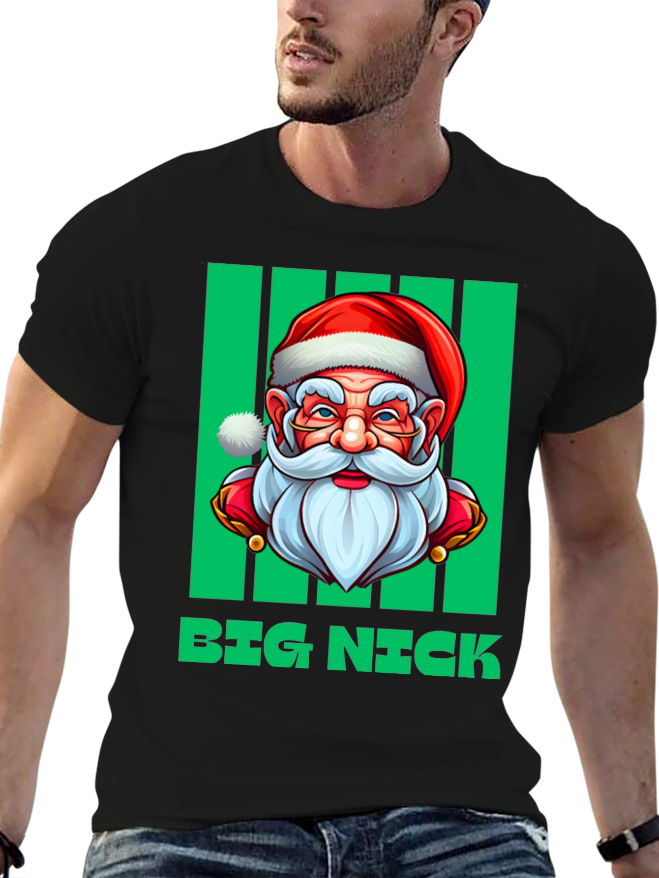 Big Nick Santa Holiday T-Shirt