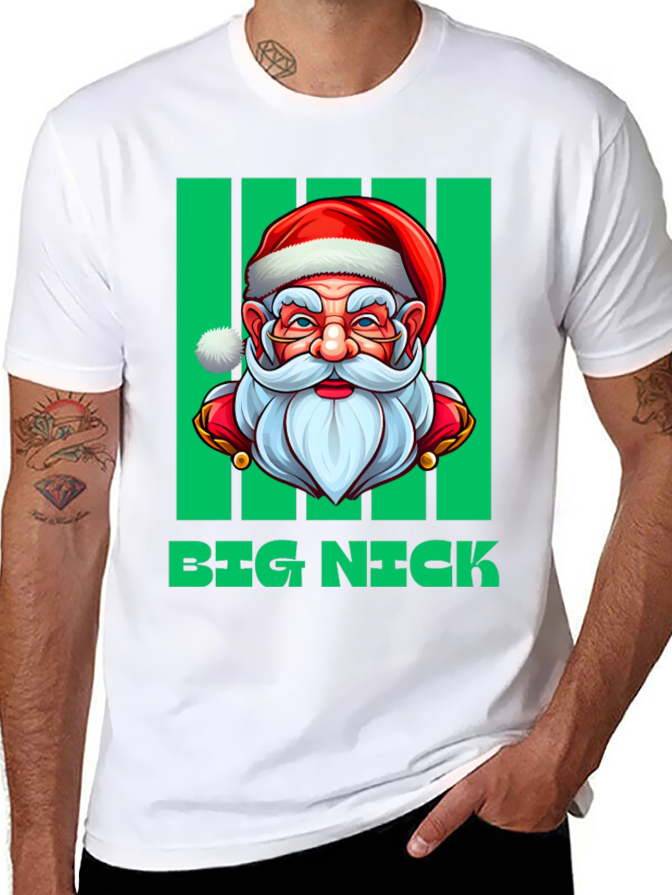Big Nick Santa Holiday T-Shirt