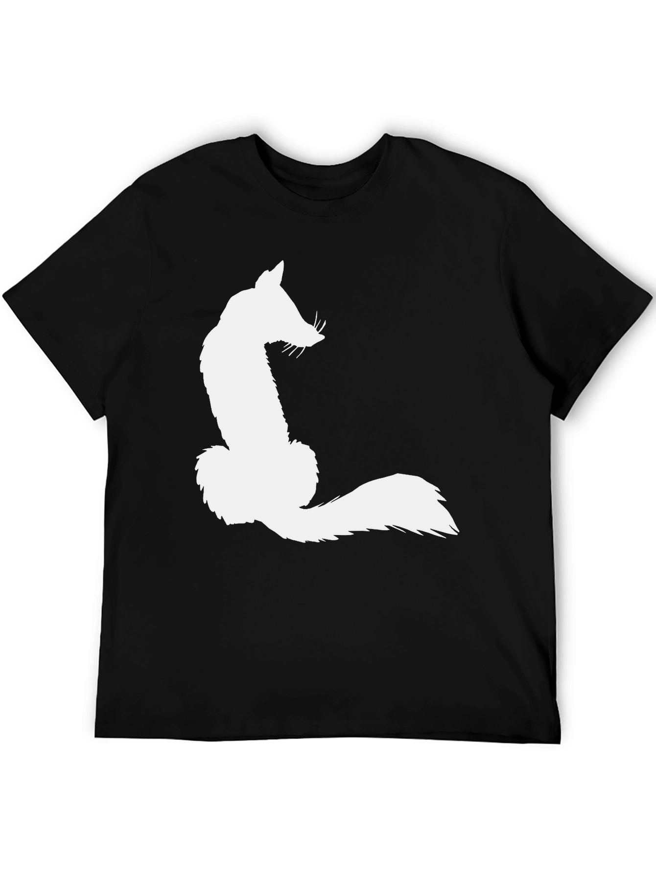 Fox Silhouette Graphic Tee - Black Cotton Blend