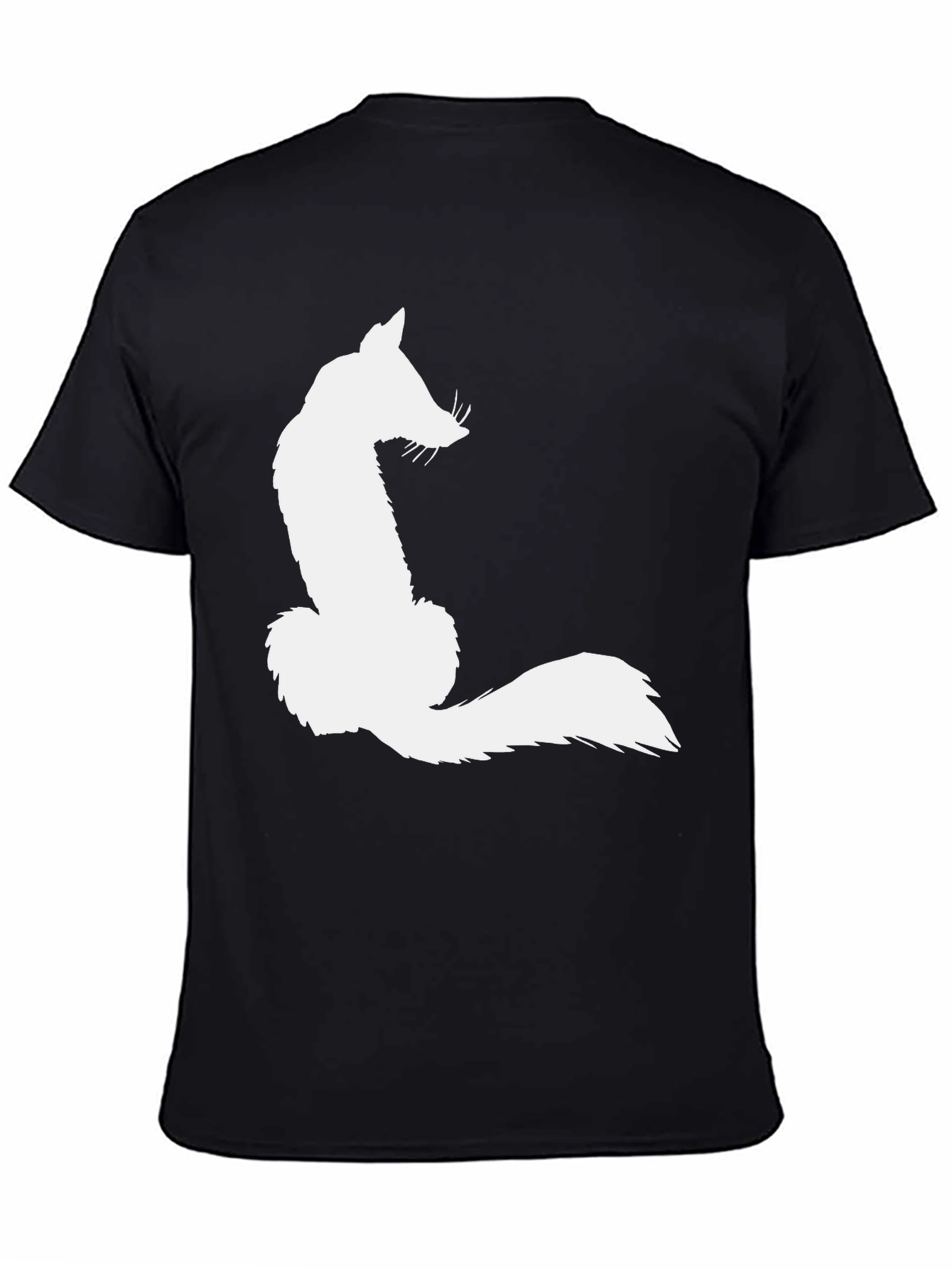 Fox Silhouette Graphic Tee - Black Cotton Blend