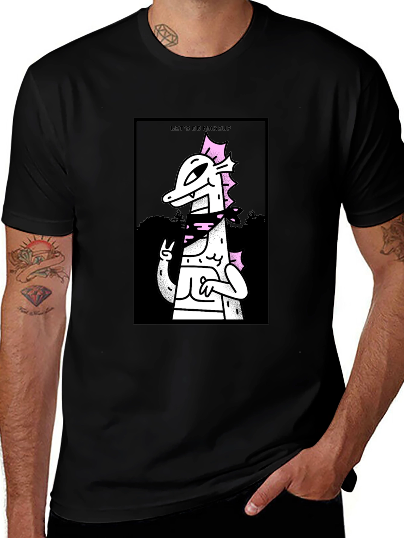 Lets Do Makeup T-Shirt - Black Cotton Graphic Tee