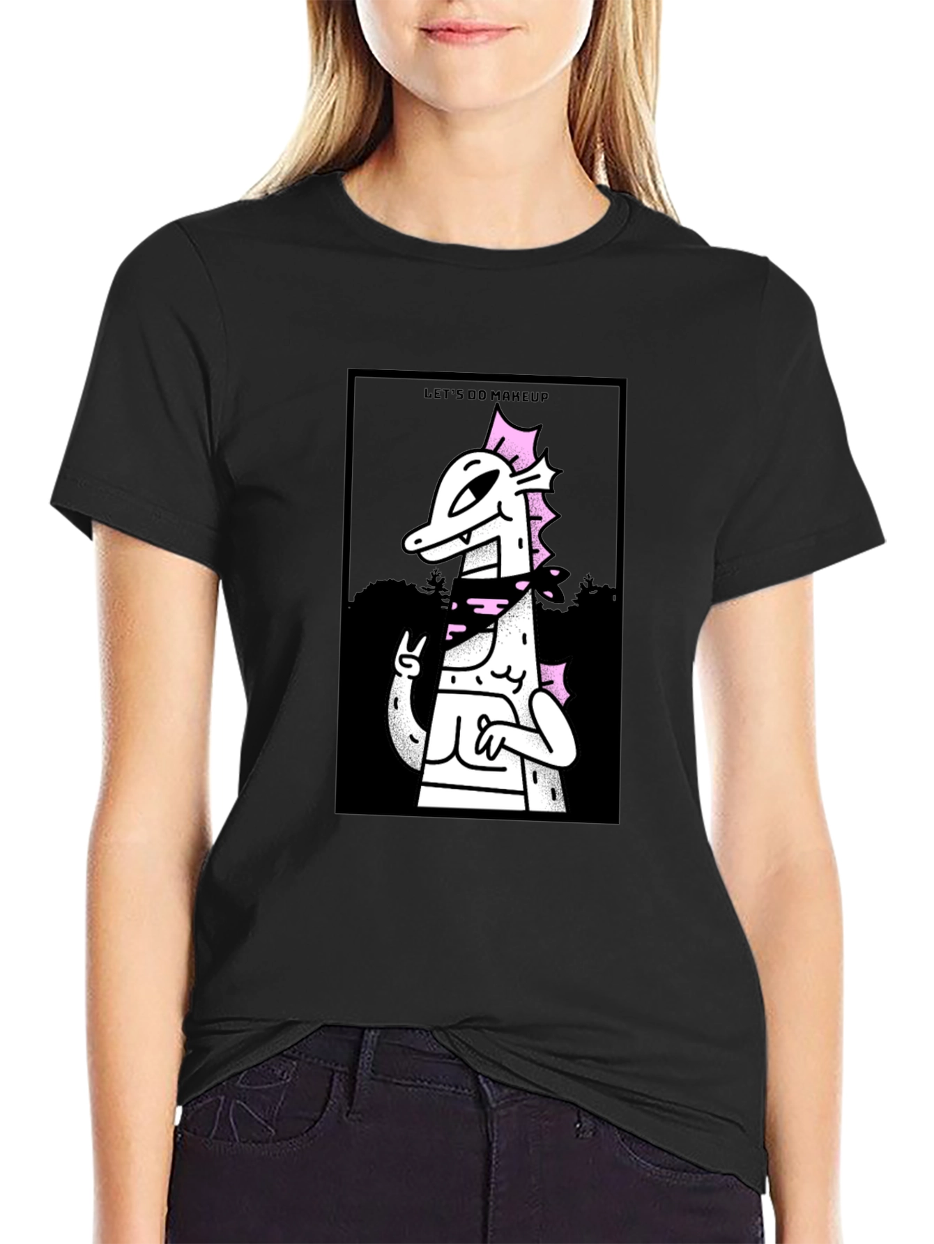 Lets Do Makeup T-Shirt - Black Cotton Graphic Tee