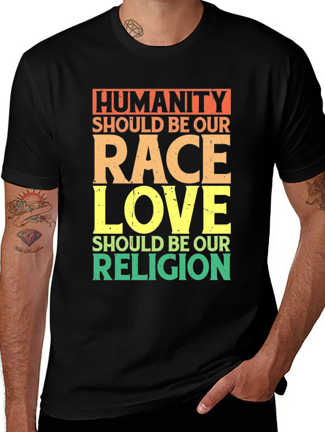Humanity Race Love Religion T-Shirt