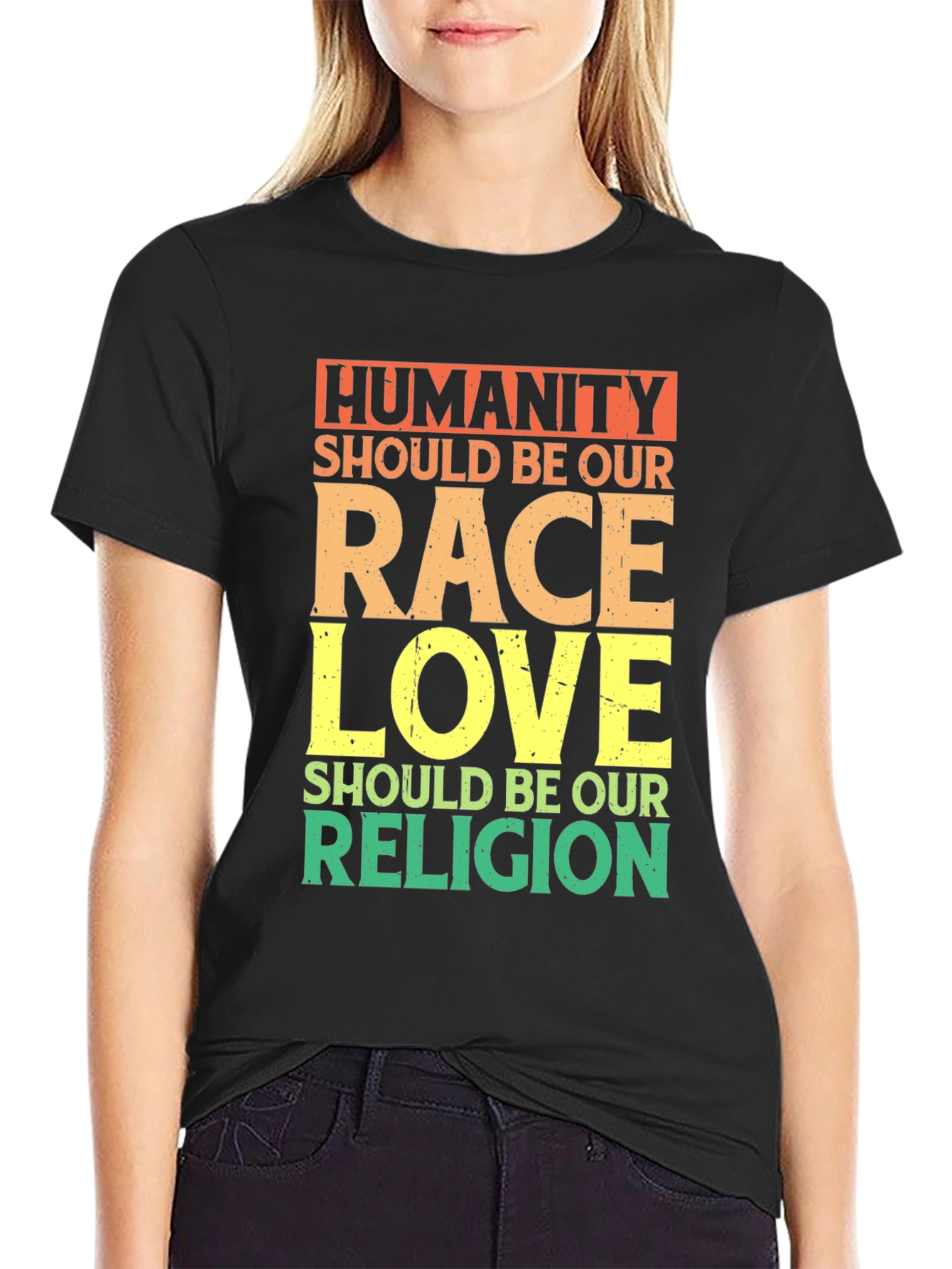 Humanity Race Love Religion T-Shirt