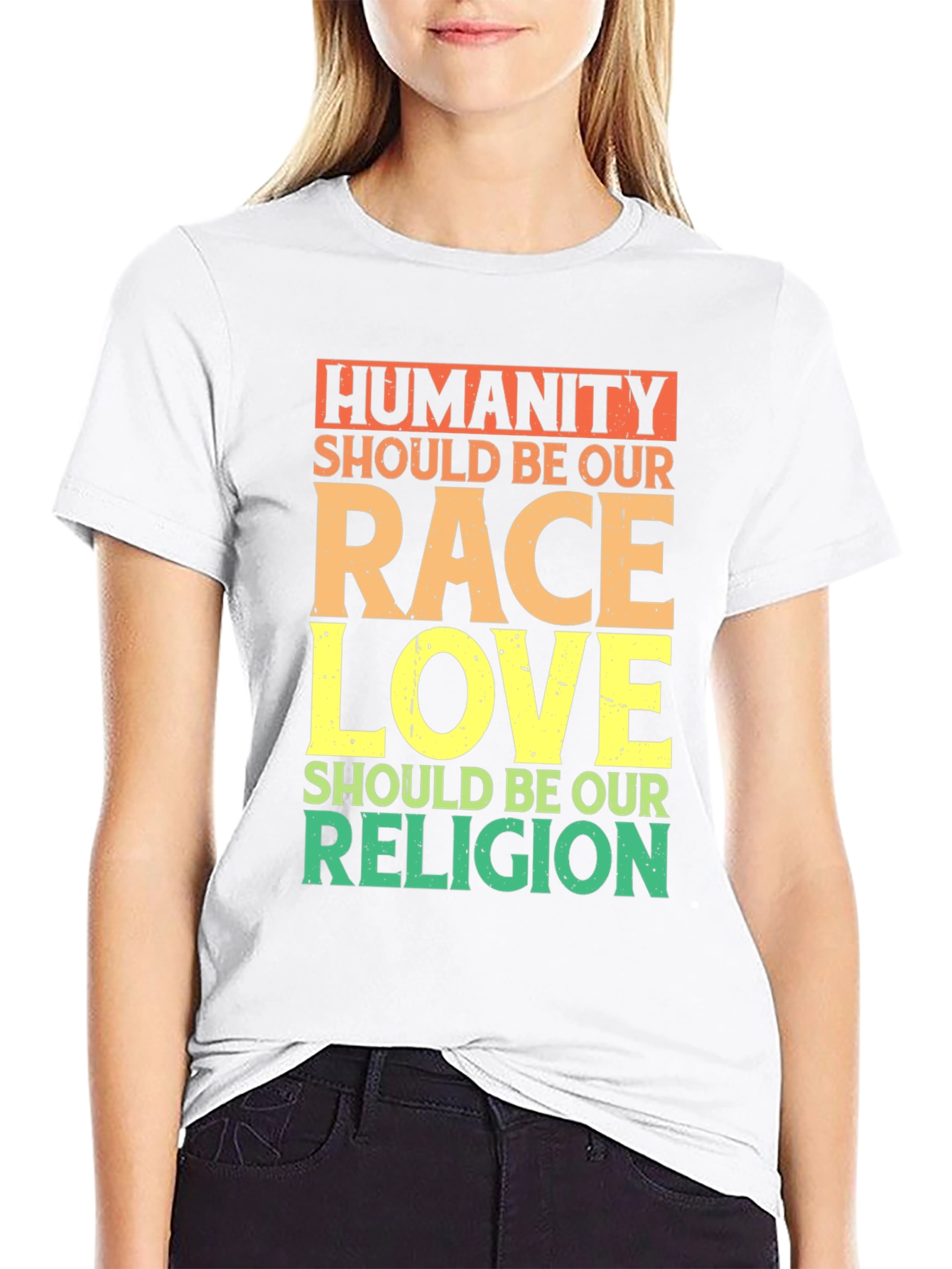 Humanity Race Love Religion T-Shirt