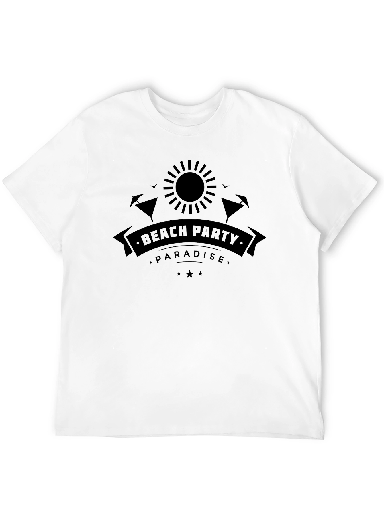 Beach Party Paradise Black Graphic Tee