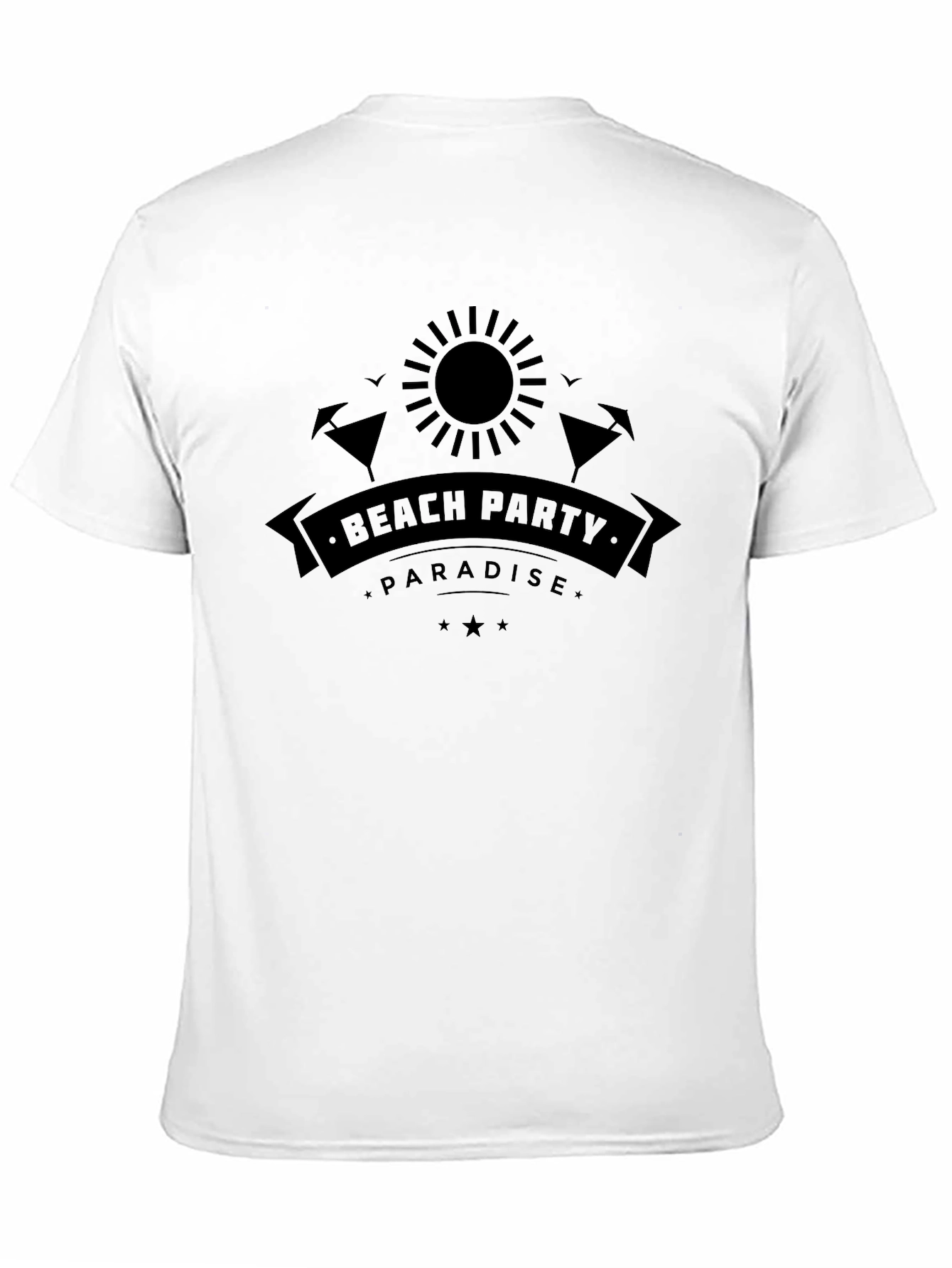 Beach Party Paradise Black Graphic Tee