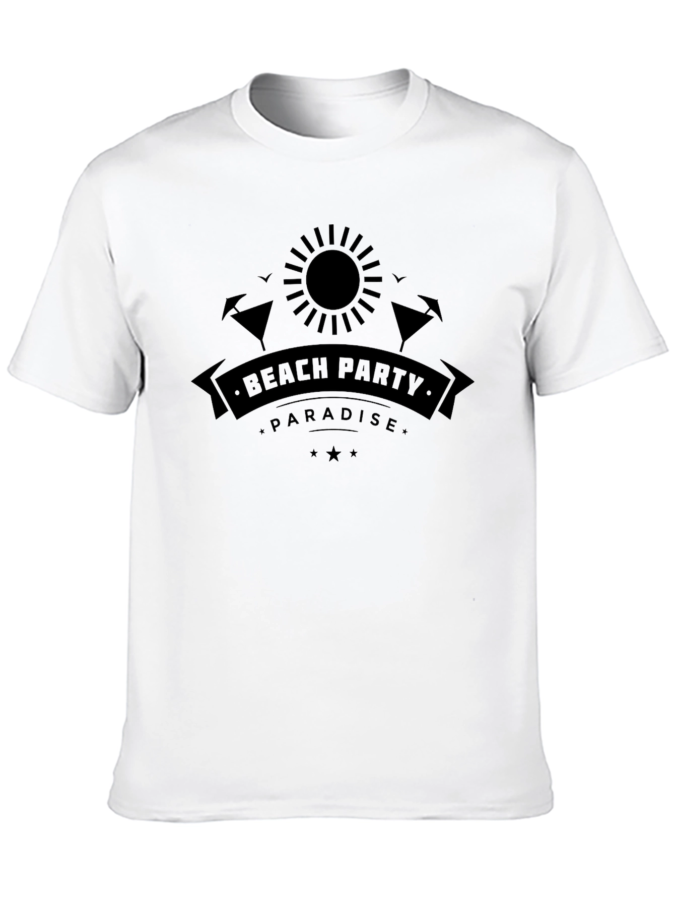 Beach Party Paradise Black Graphic Tee