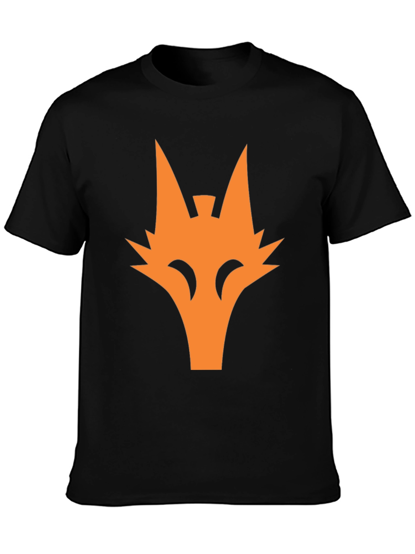 Orange Fox Graphic Tee - Cool Black T-Shirt