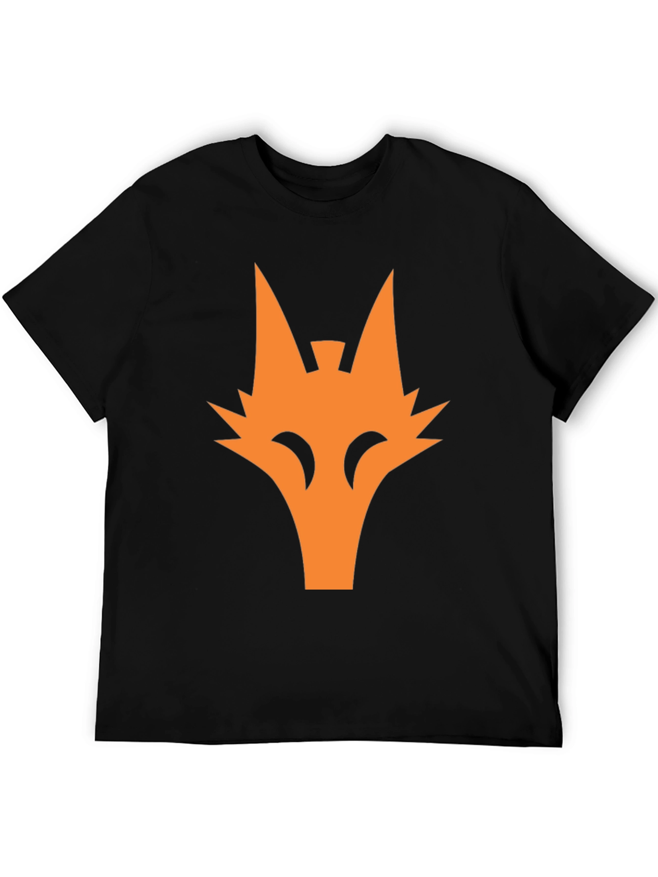 Orange Fox Graphic Tee - Cool Black T-Shirt