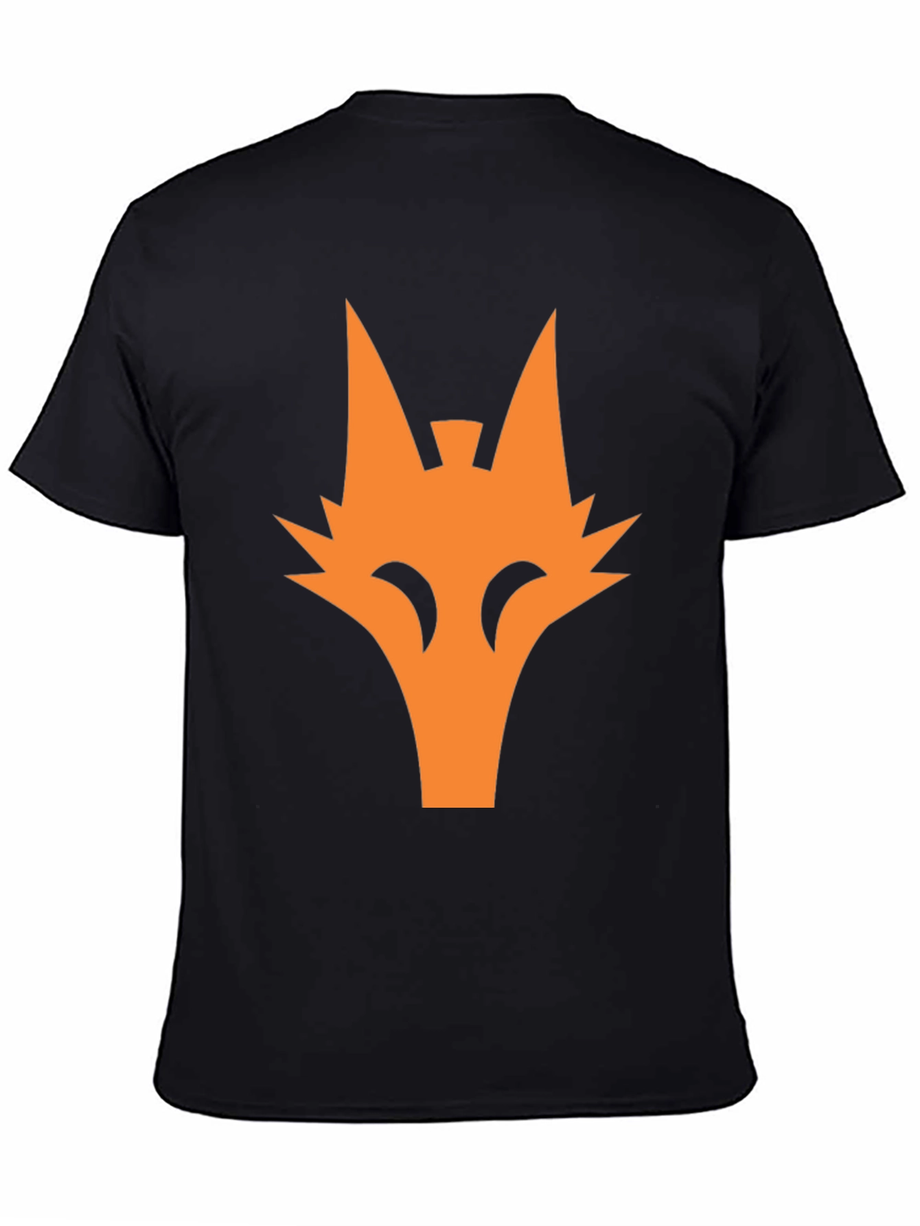 Orange Fox Graphic Tee - Cool Black T-Shirt