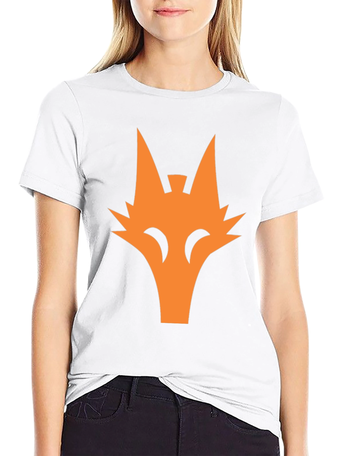 Orange Fox Graphic Tee - Cool Black T-Shirt
