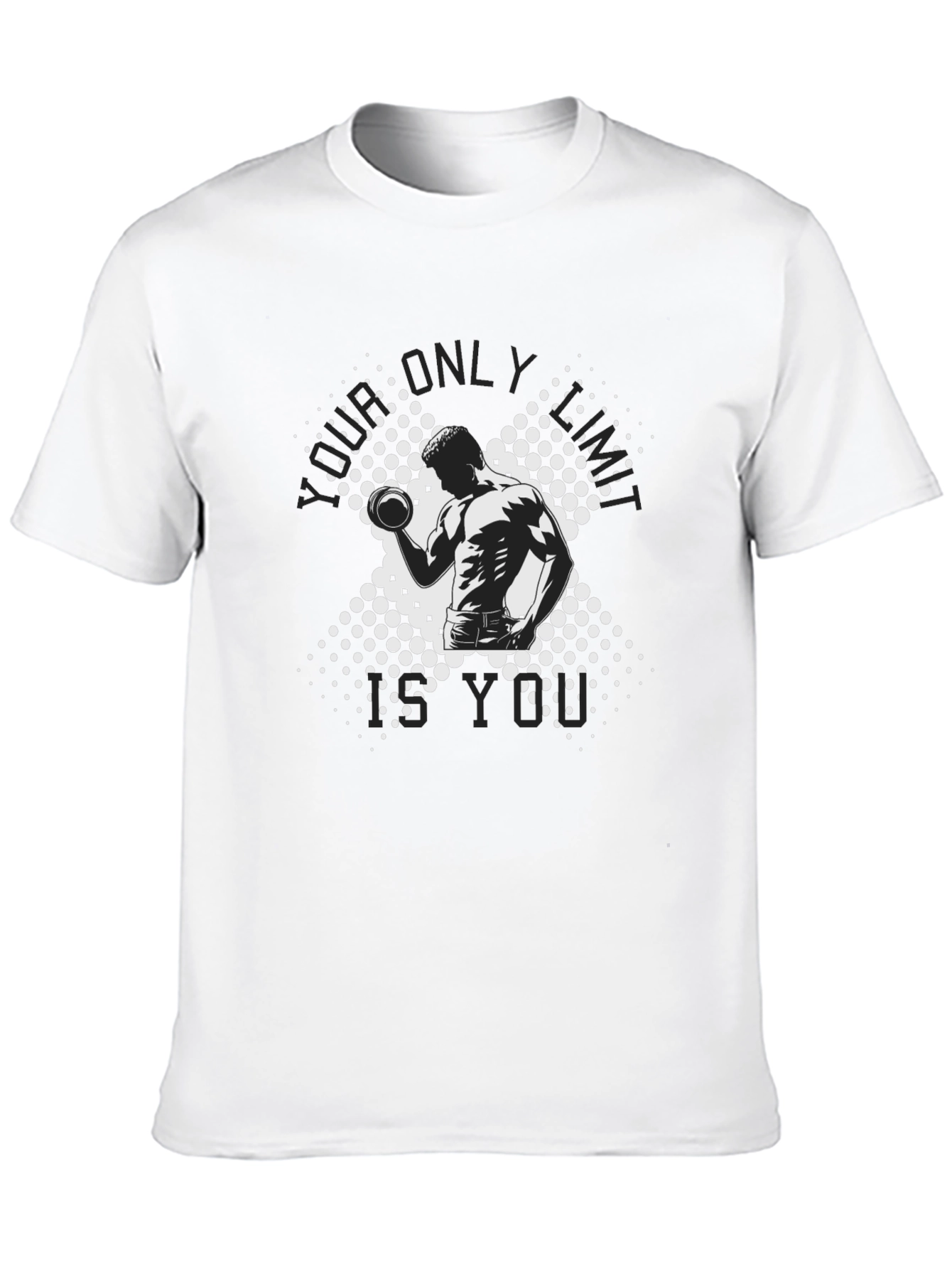 Workout Motivation Graphic Tee - Black