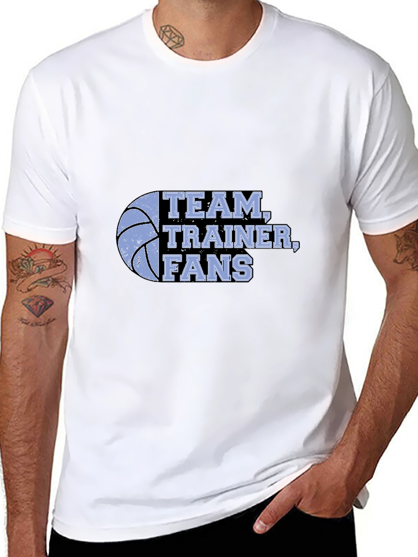 Team Trainer Fans Black Graphic Tee